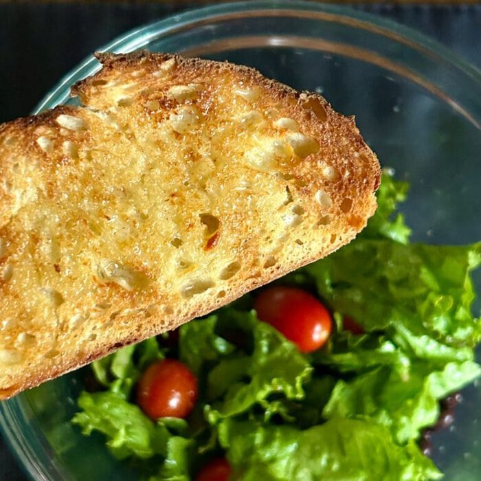 bread and a salad.