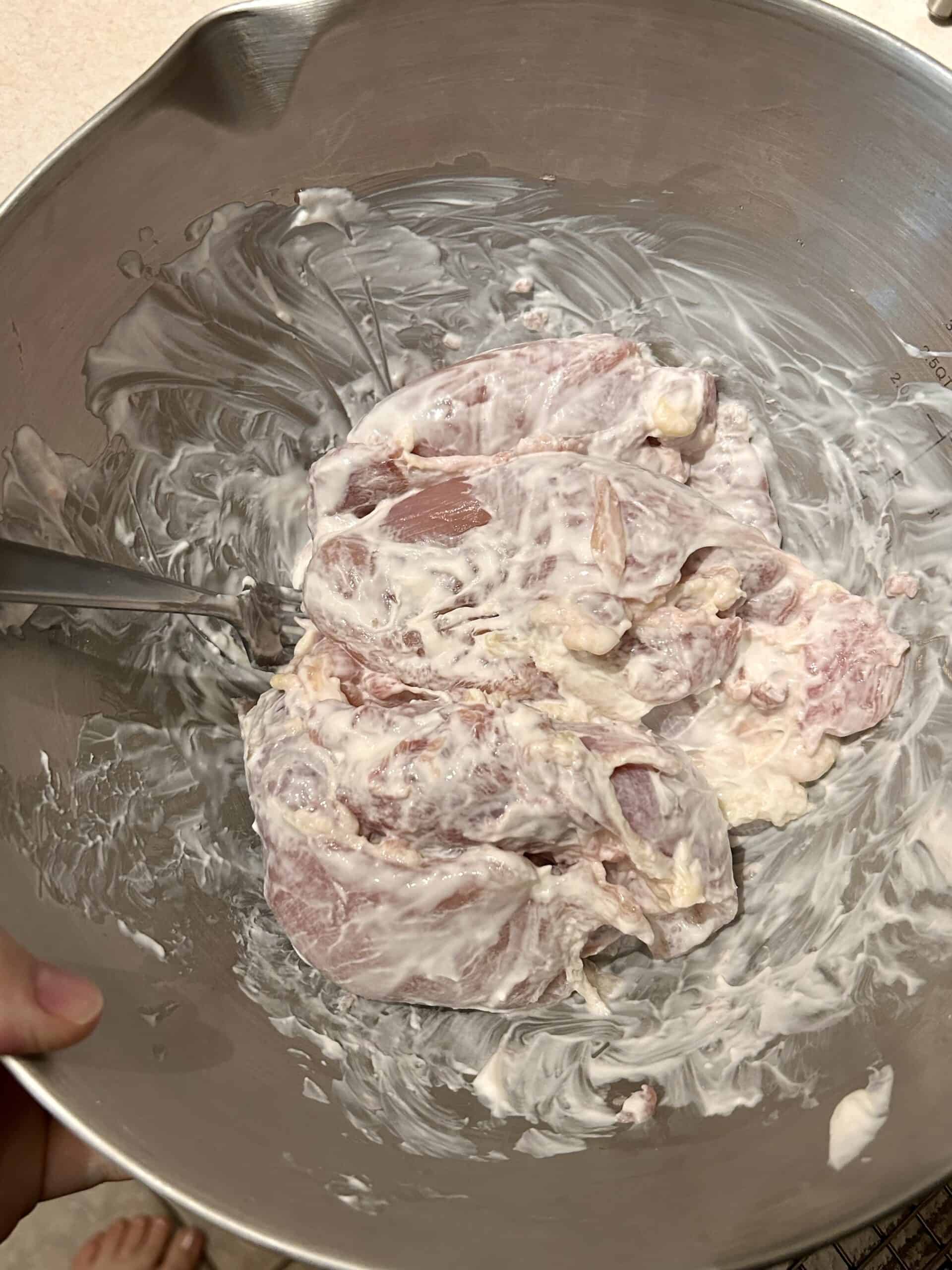 chicken in yogurt.