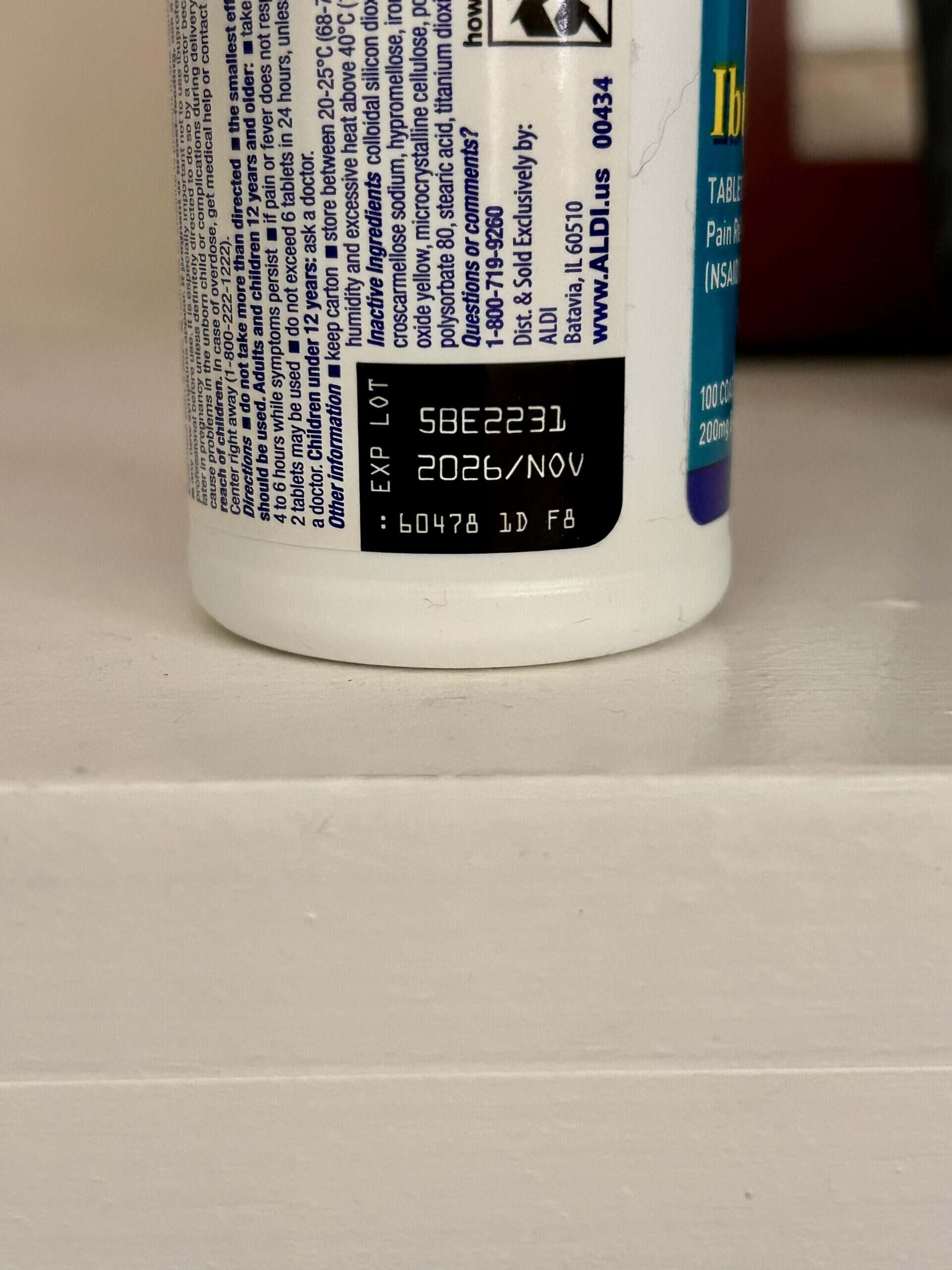pill bottle expiration date.