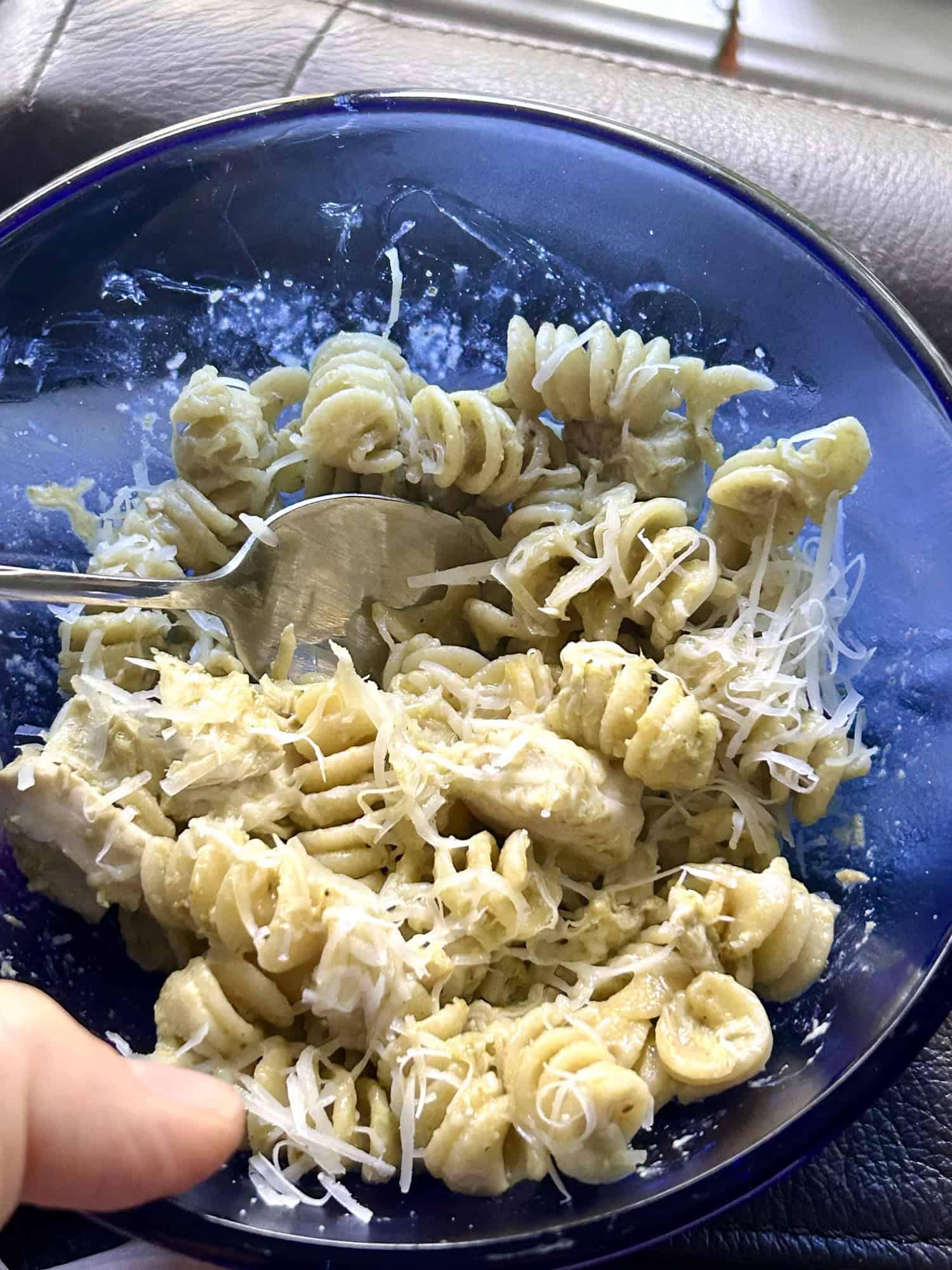 pesto chicken pasta.