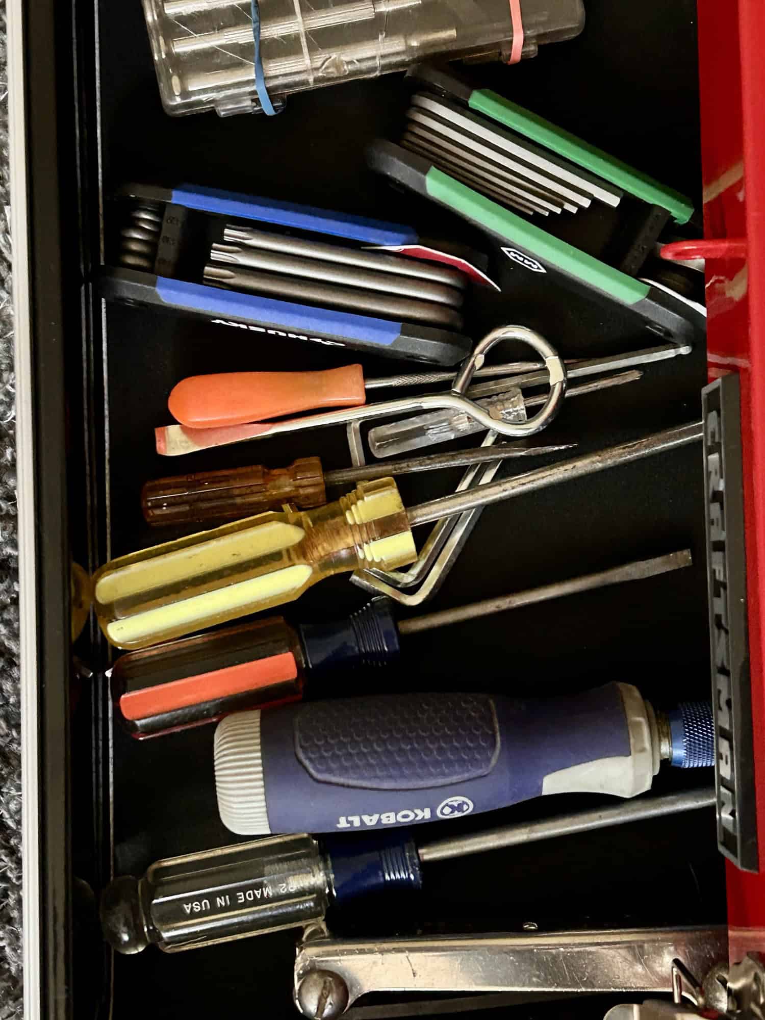 toolbox drawer.