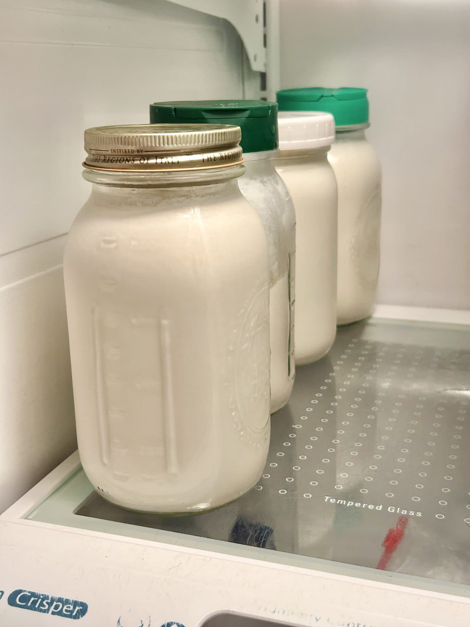 homemade yogurt jars.
