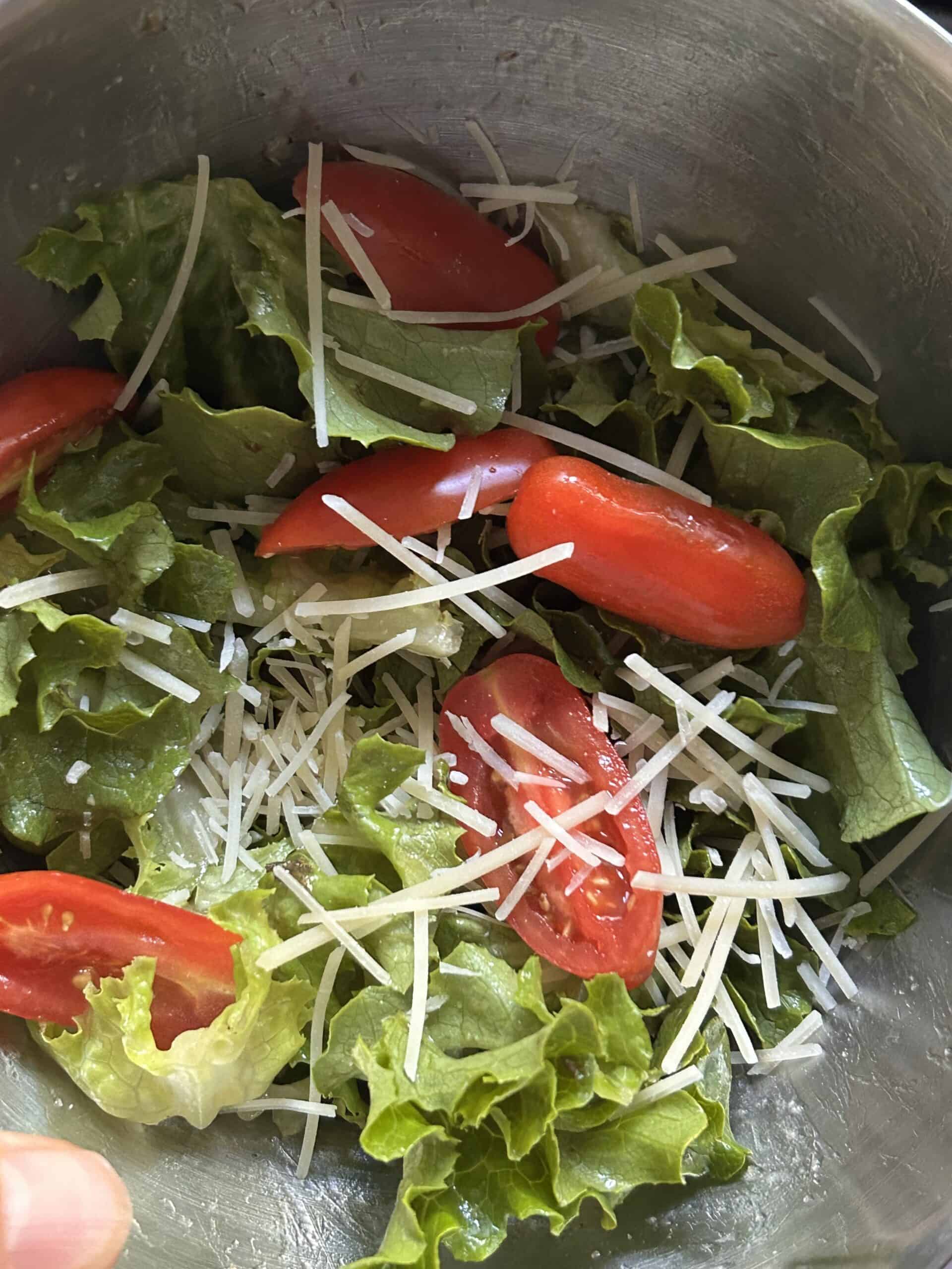 green salad.