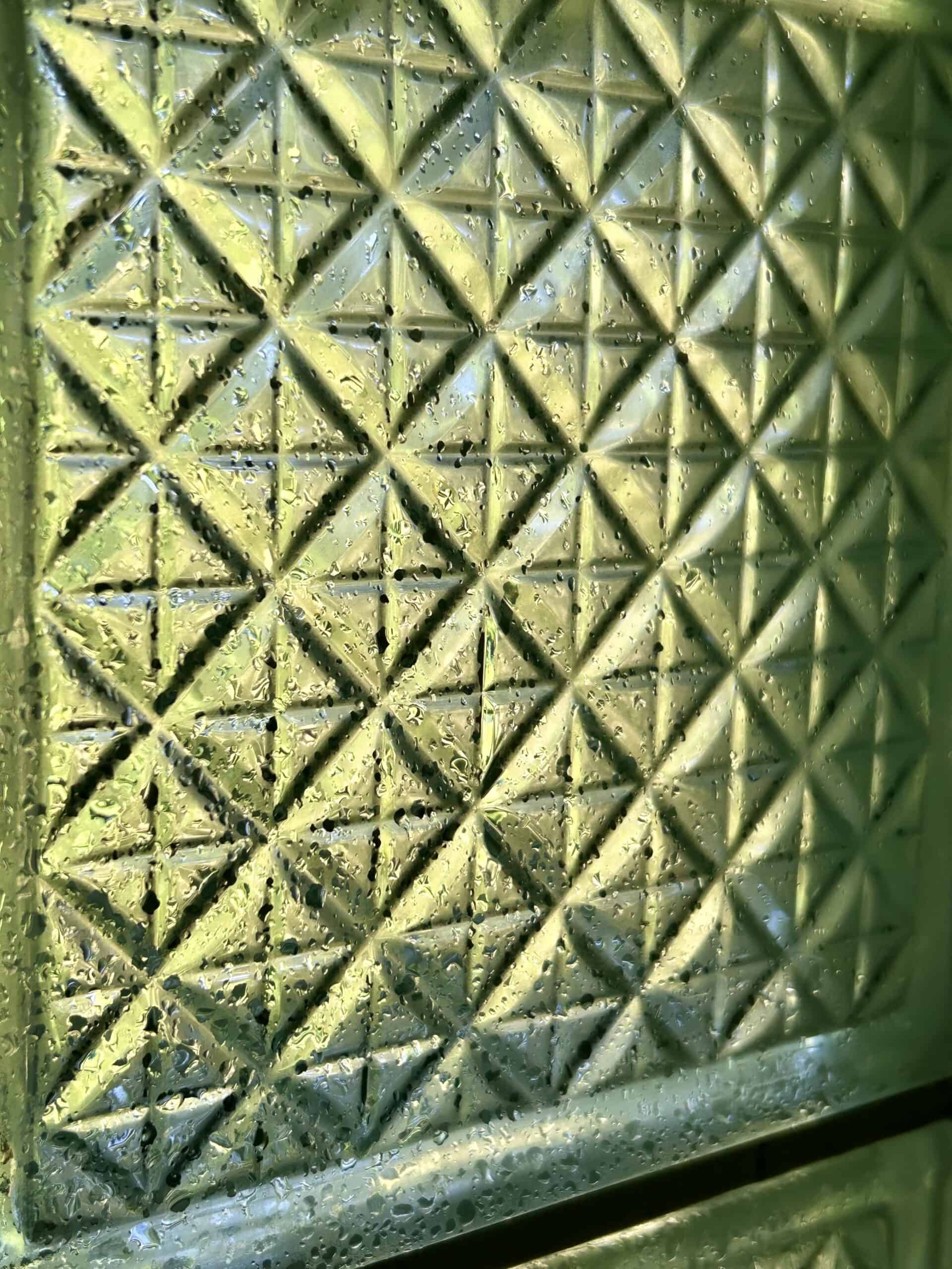 shower window.