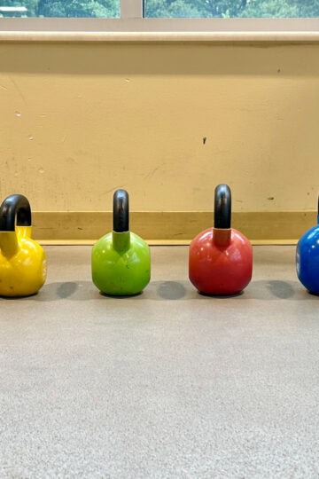 kettlebells.