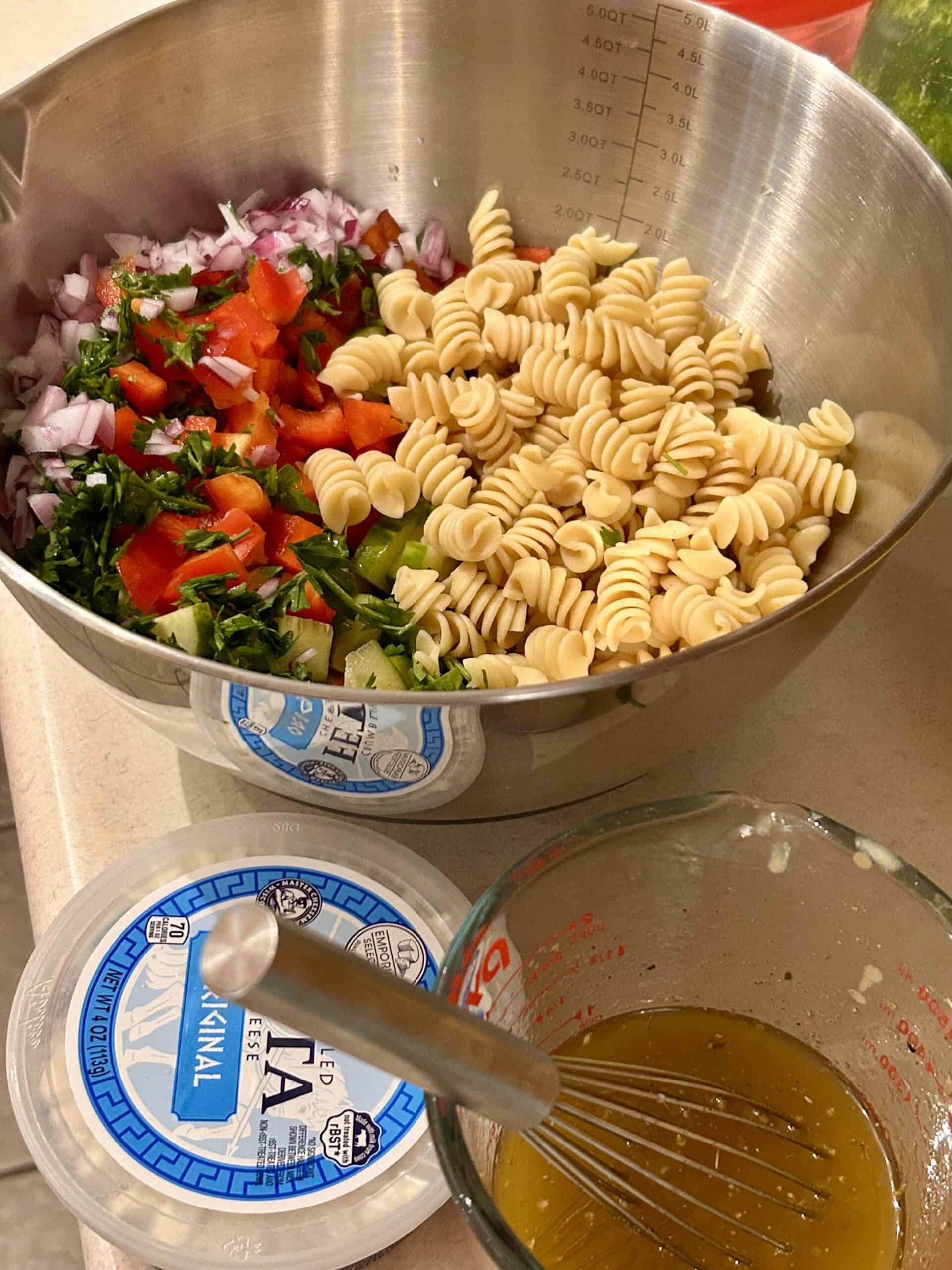 Greek pasta salad.