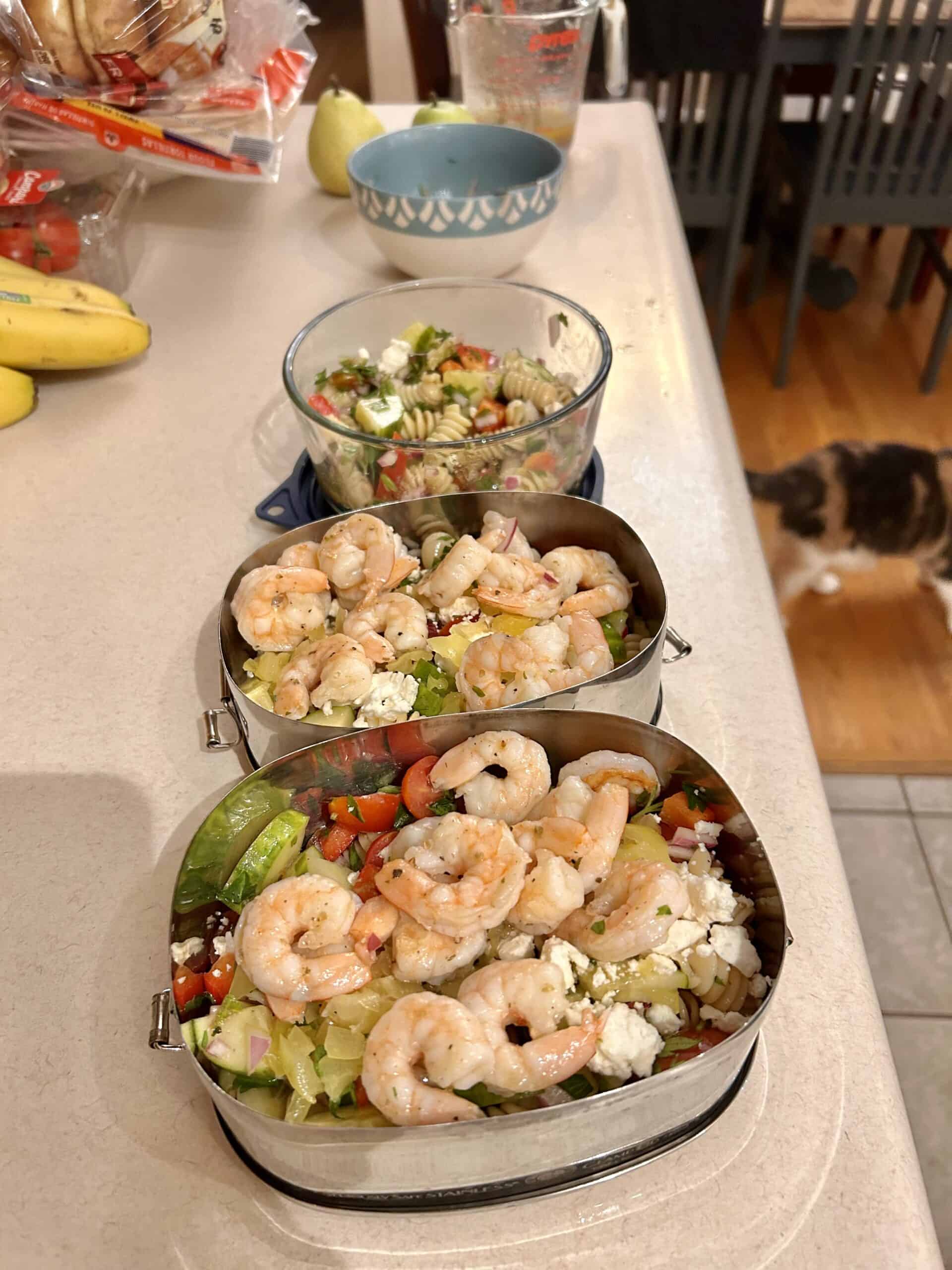 meal prep for lunches.