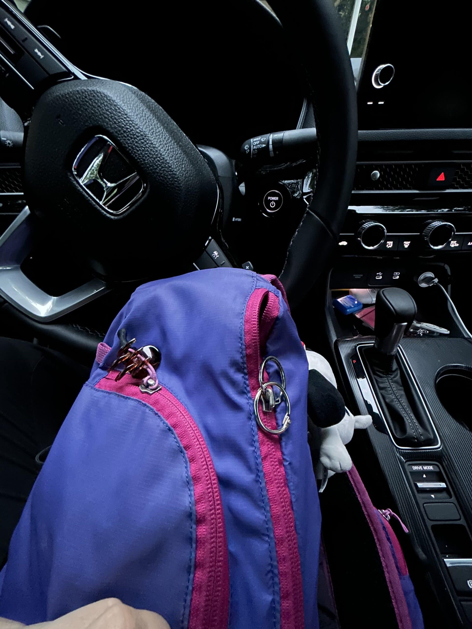 Inside of a civic.