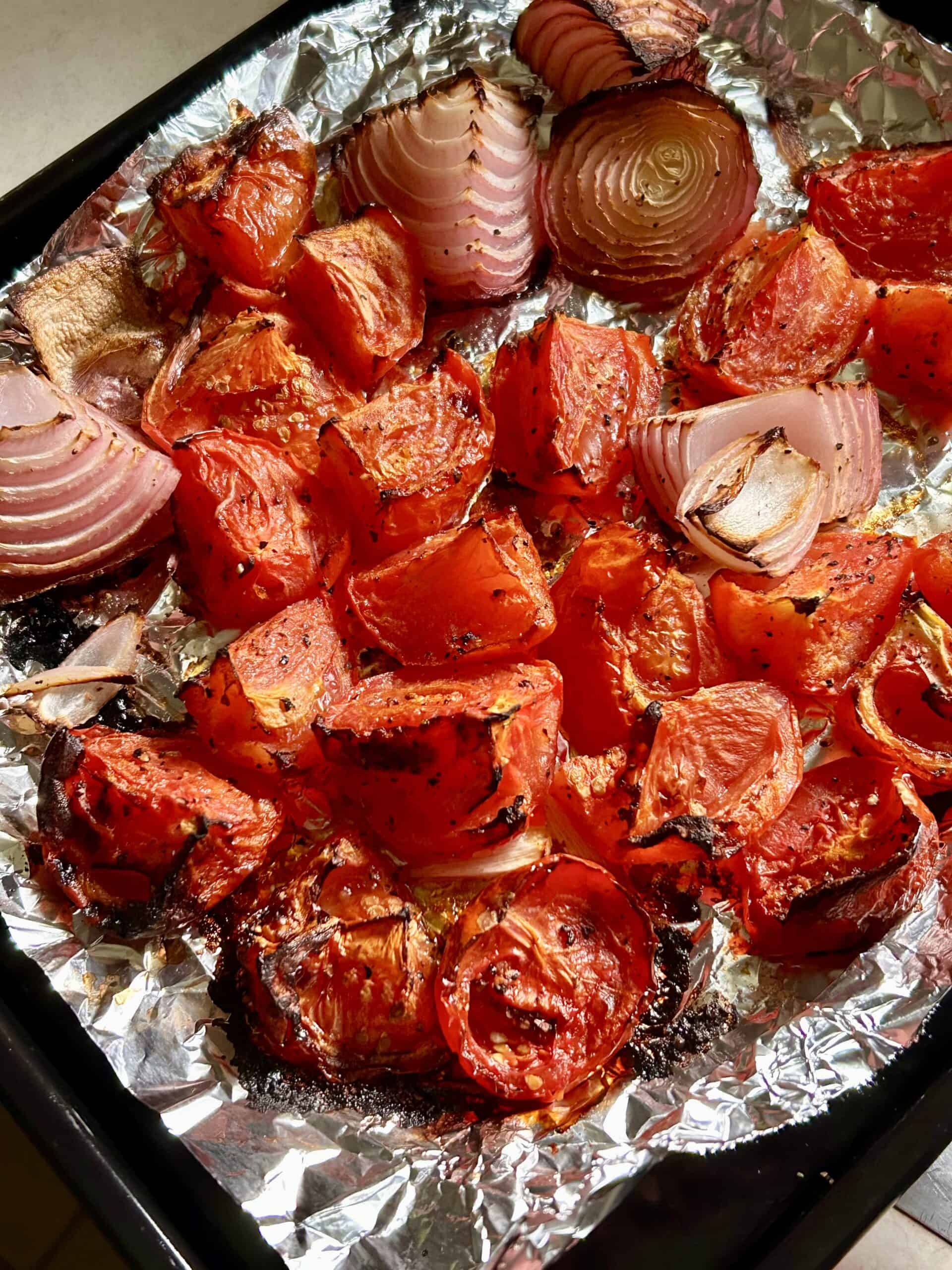 roasted tomatoes.