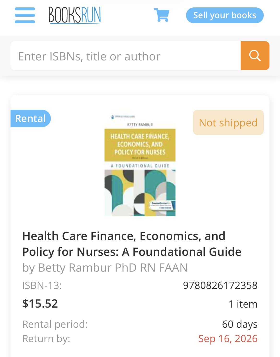 textbook rental.