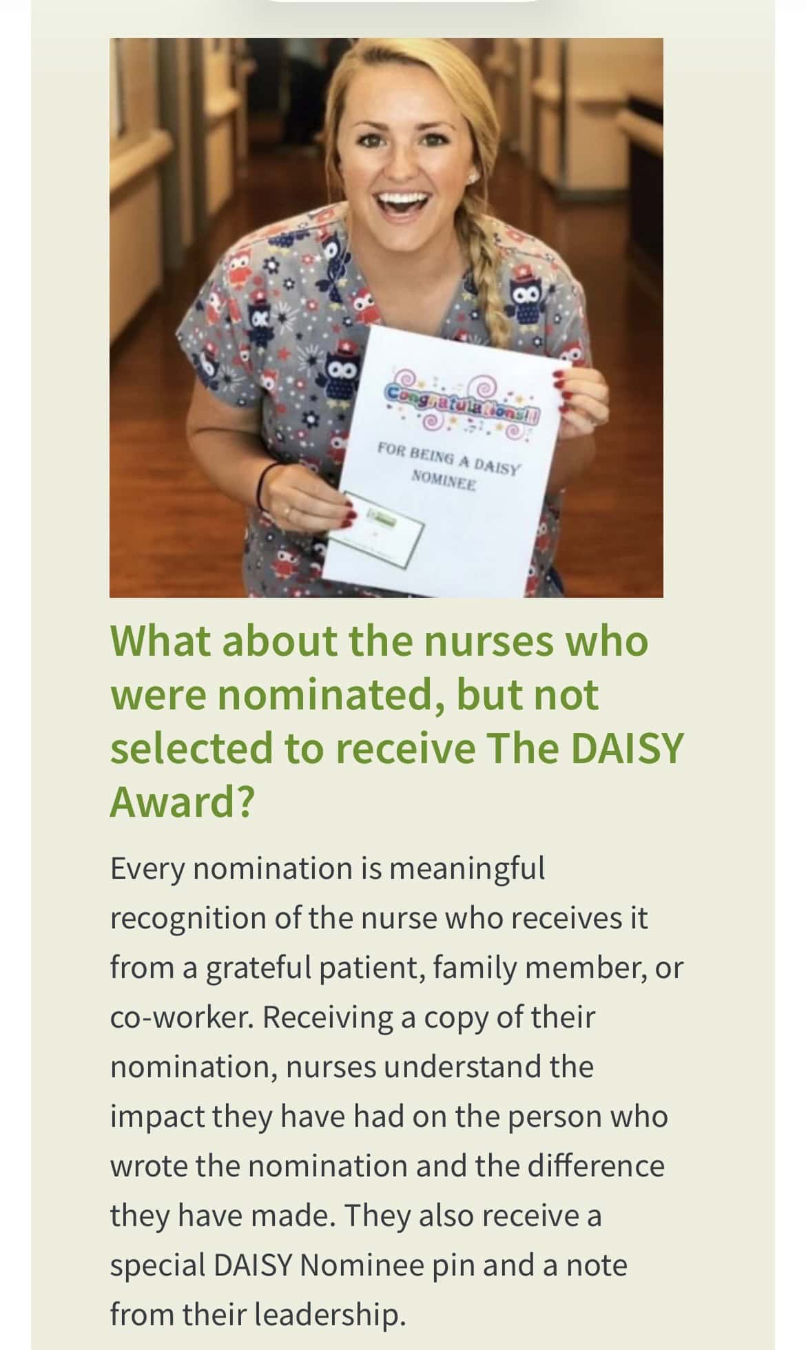 daisy award.