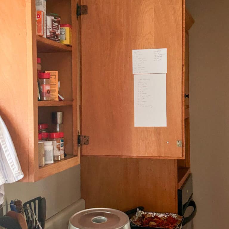 cabinet door.