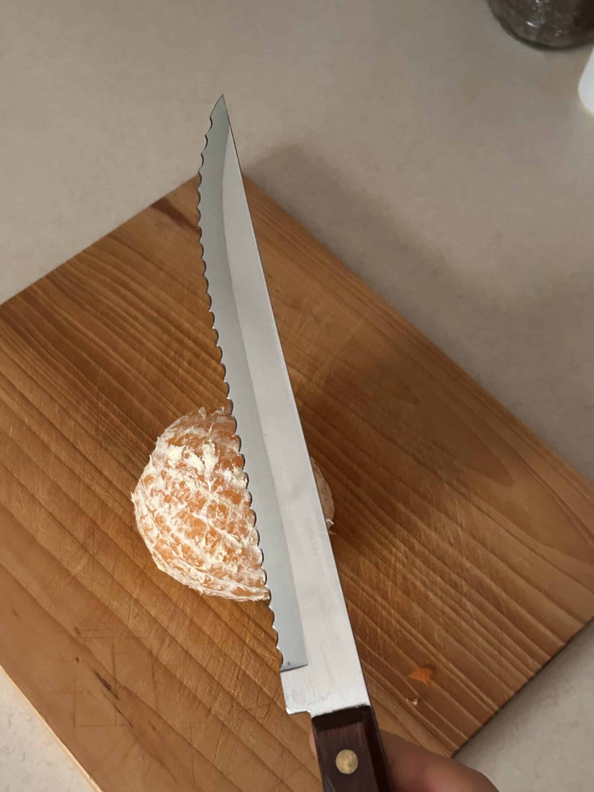 serrated knife.