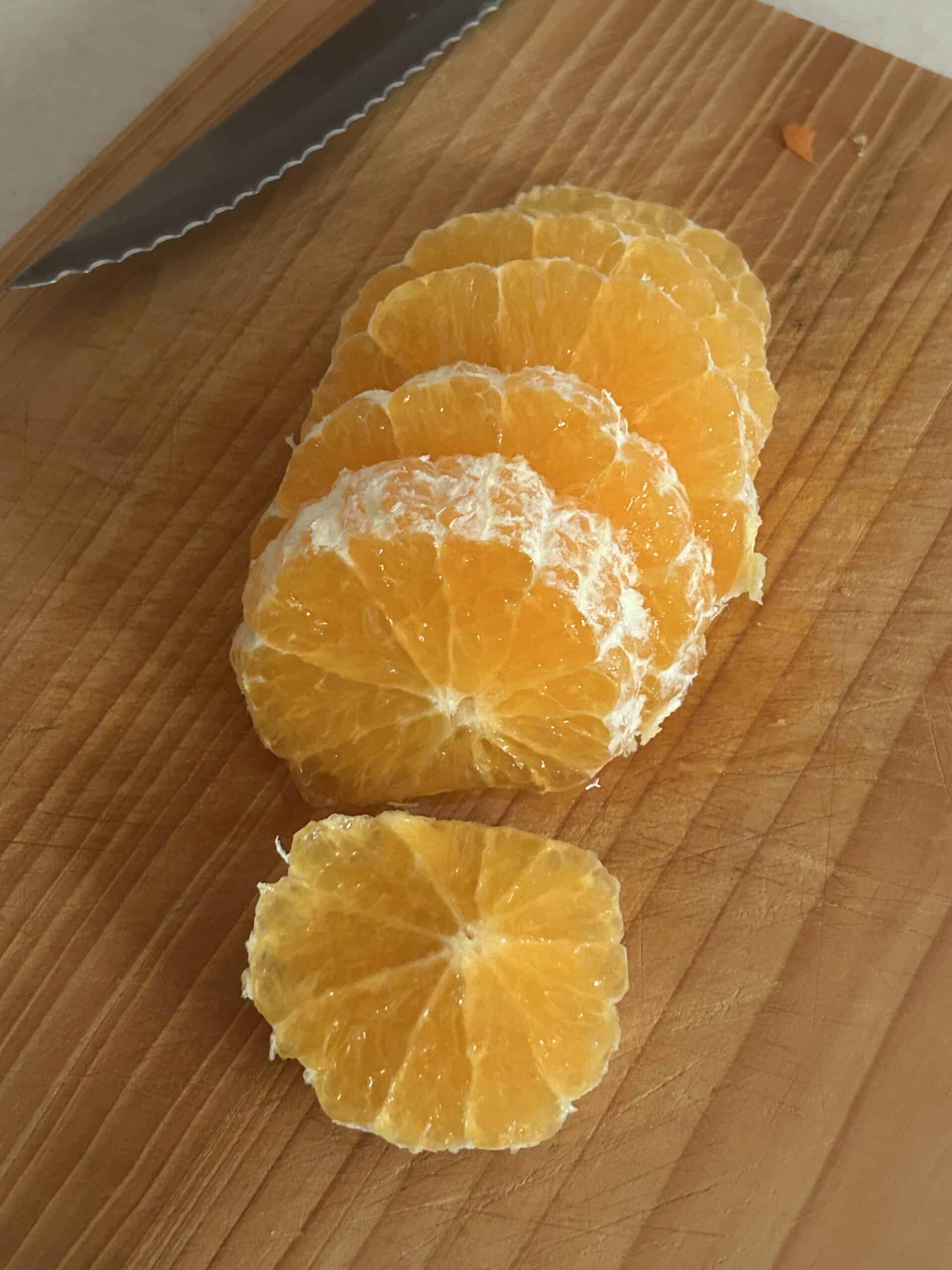 sliced orange.