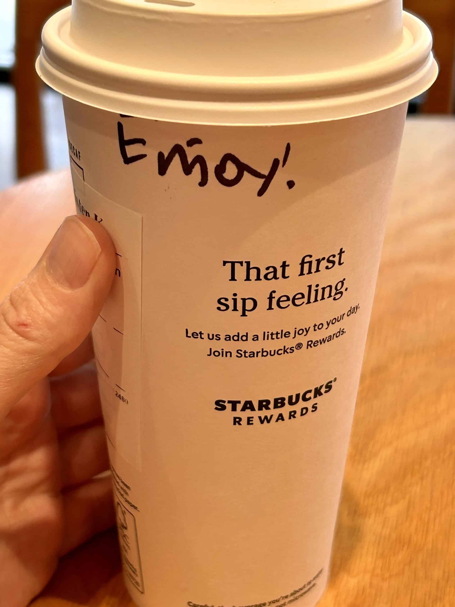 starbucks coffee cup.
