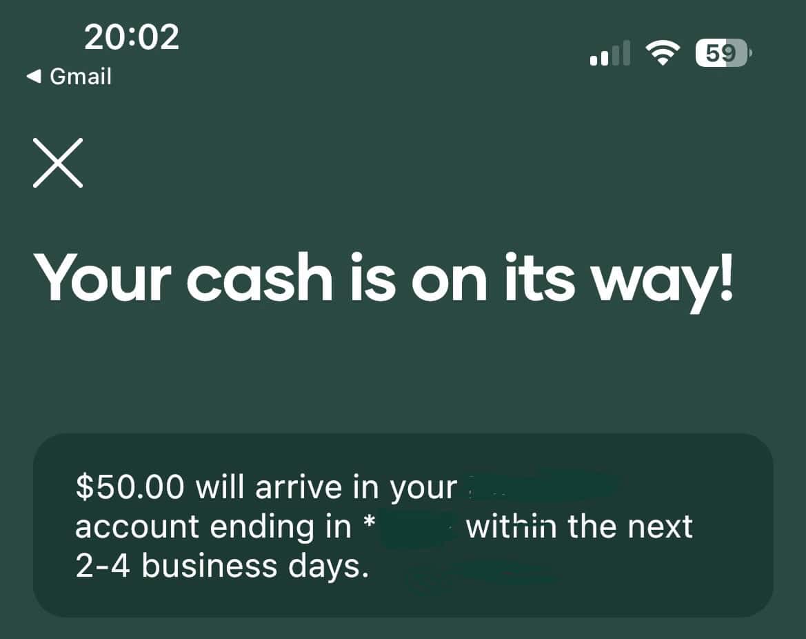 Upside cashout.