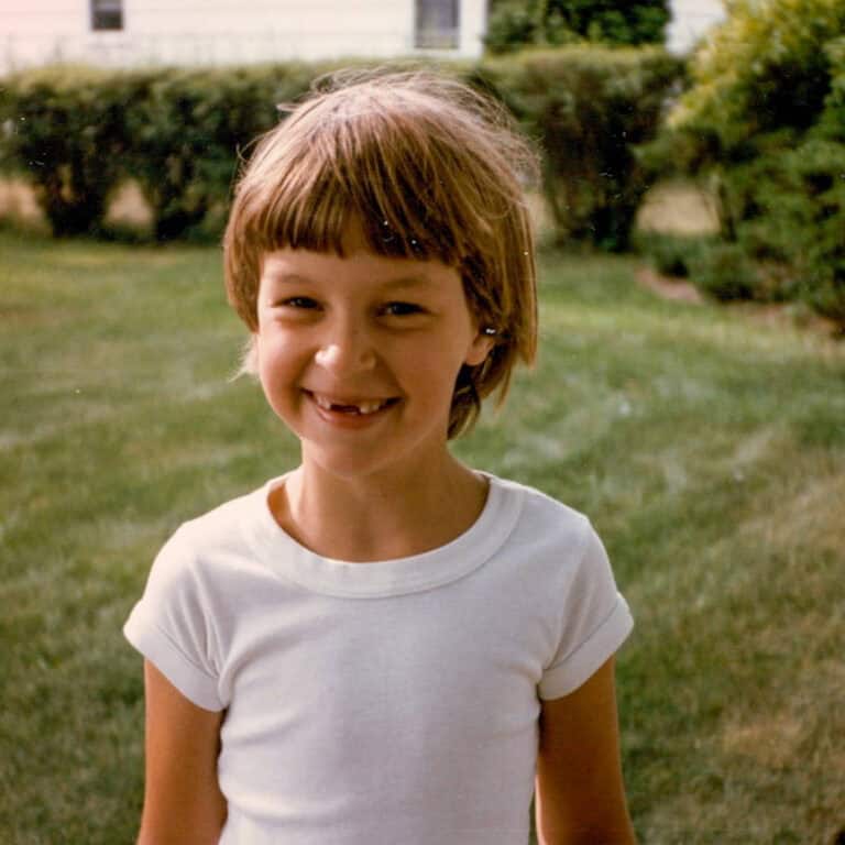 Kristen as a kid.