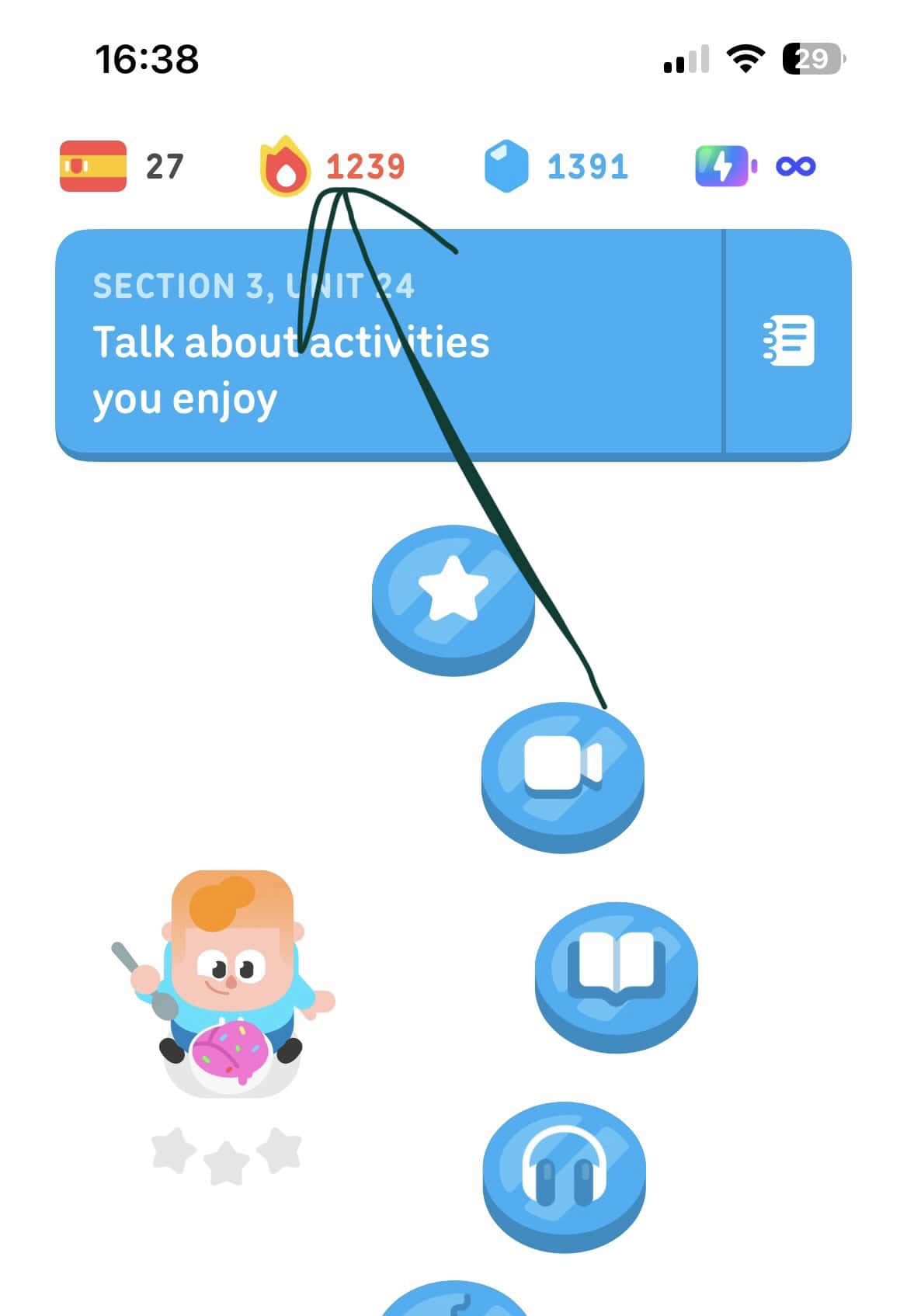 duolingo screenshot.
