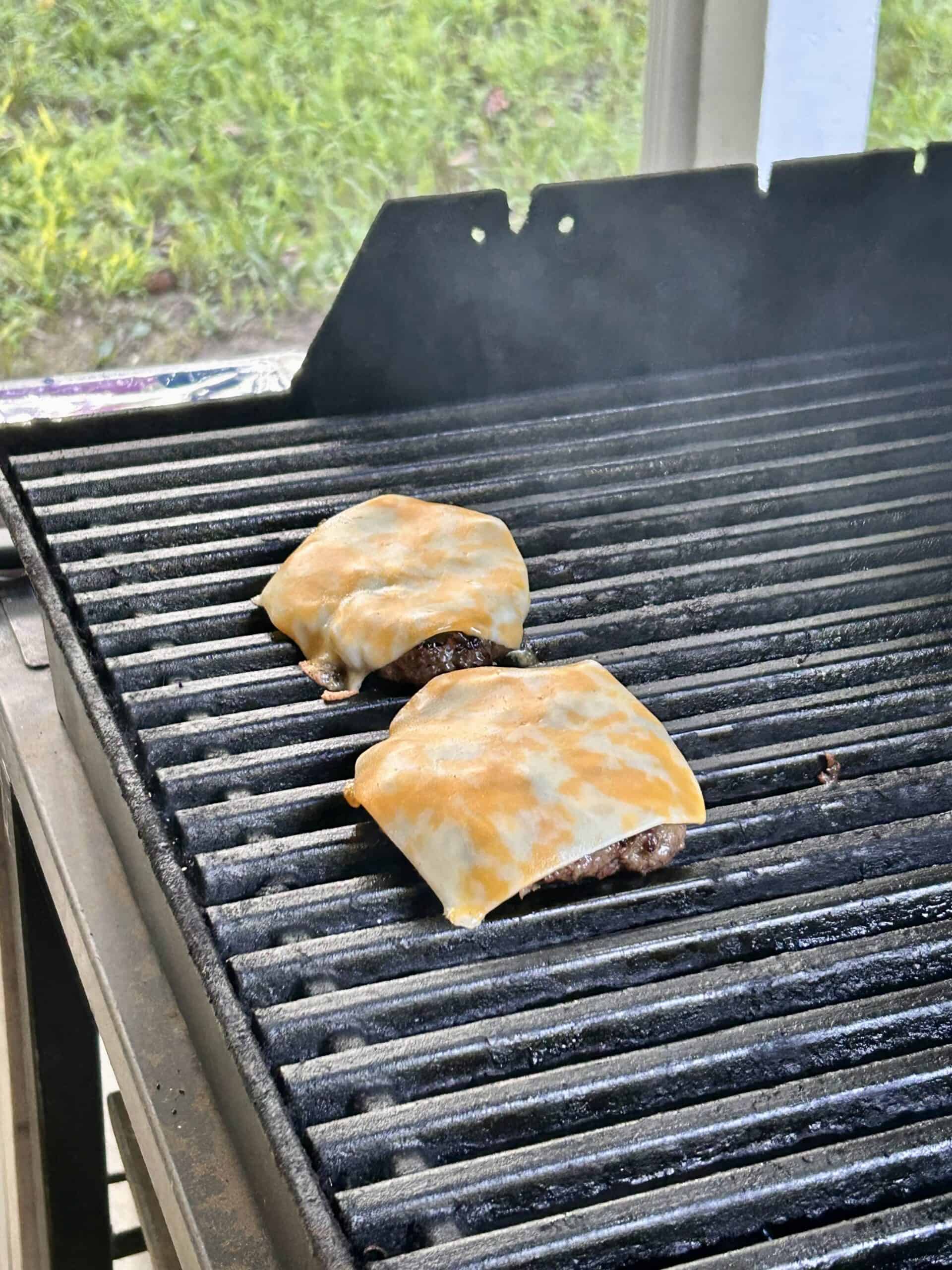 grilled burgers.