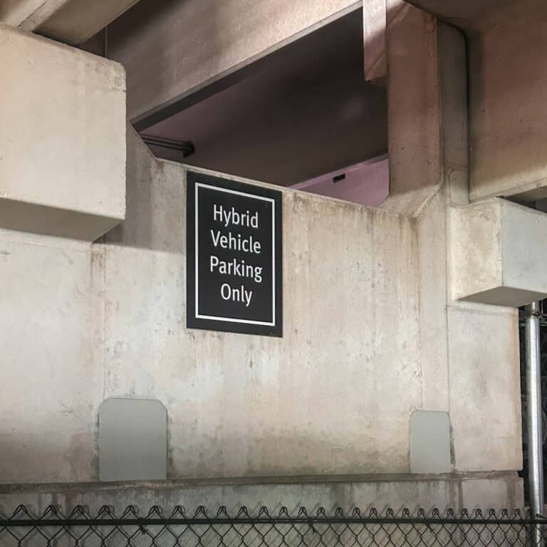 hybrid parking sign.