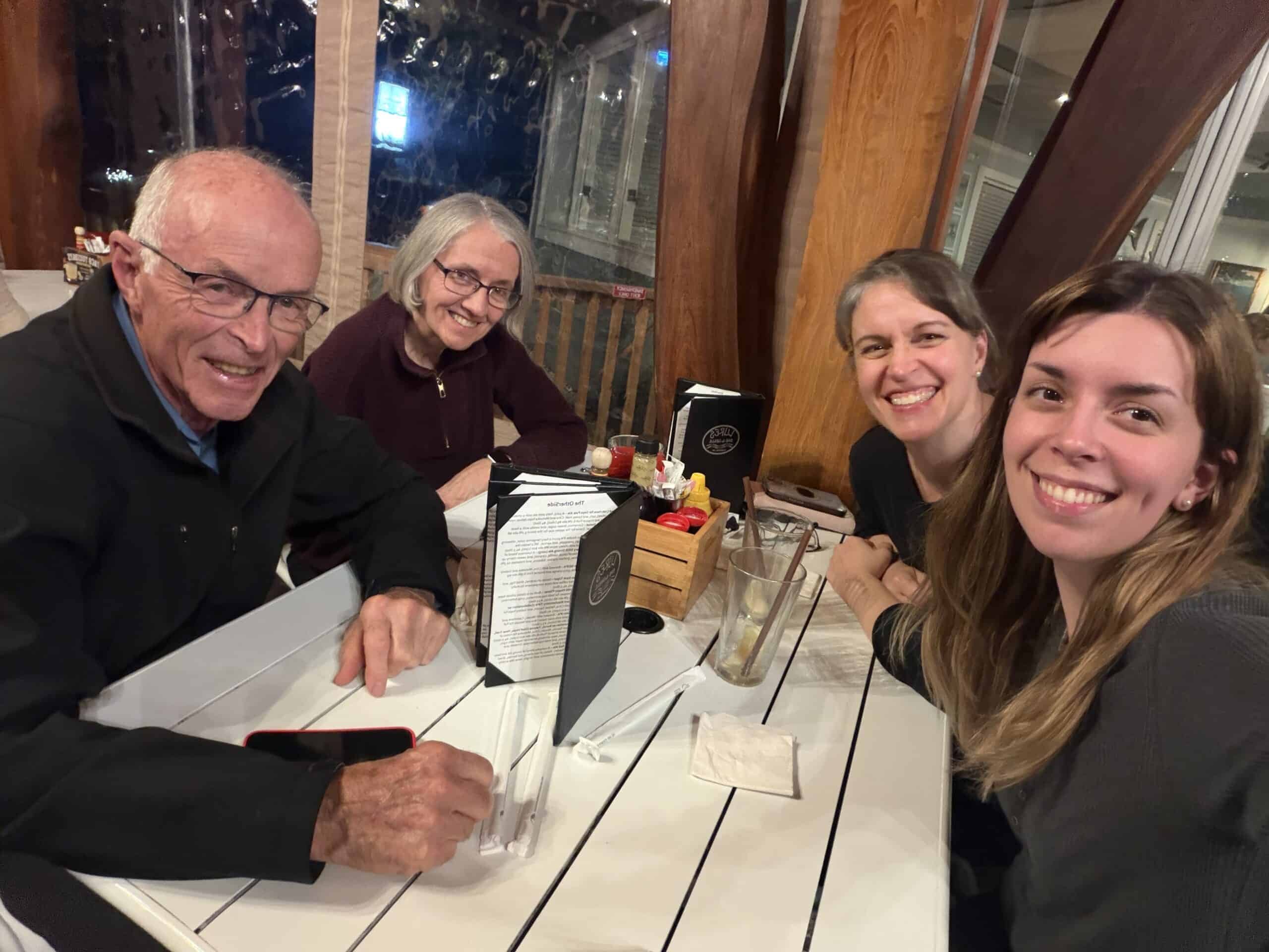 Kristen and Lisey with grandparents.