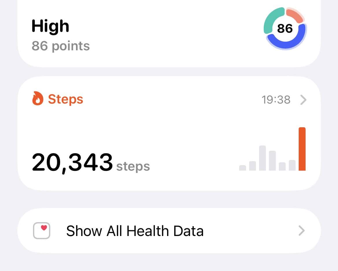 apple health screenshot.