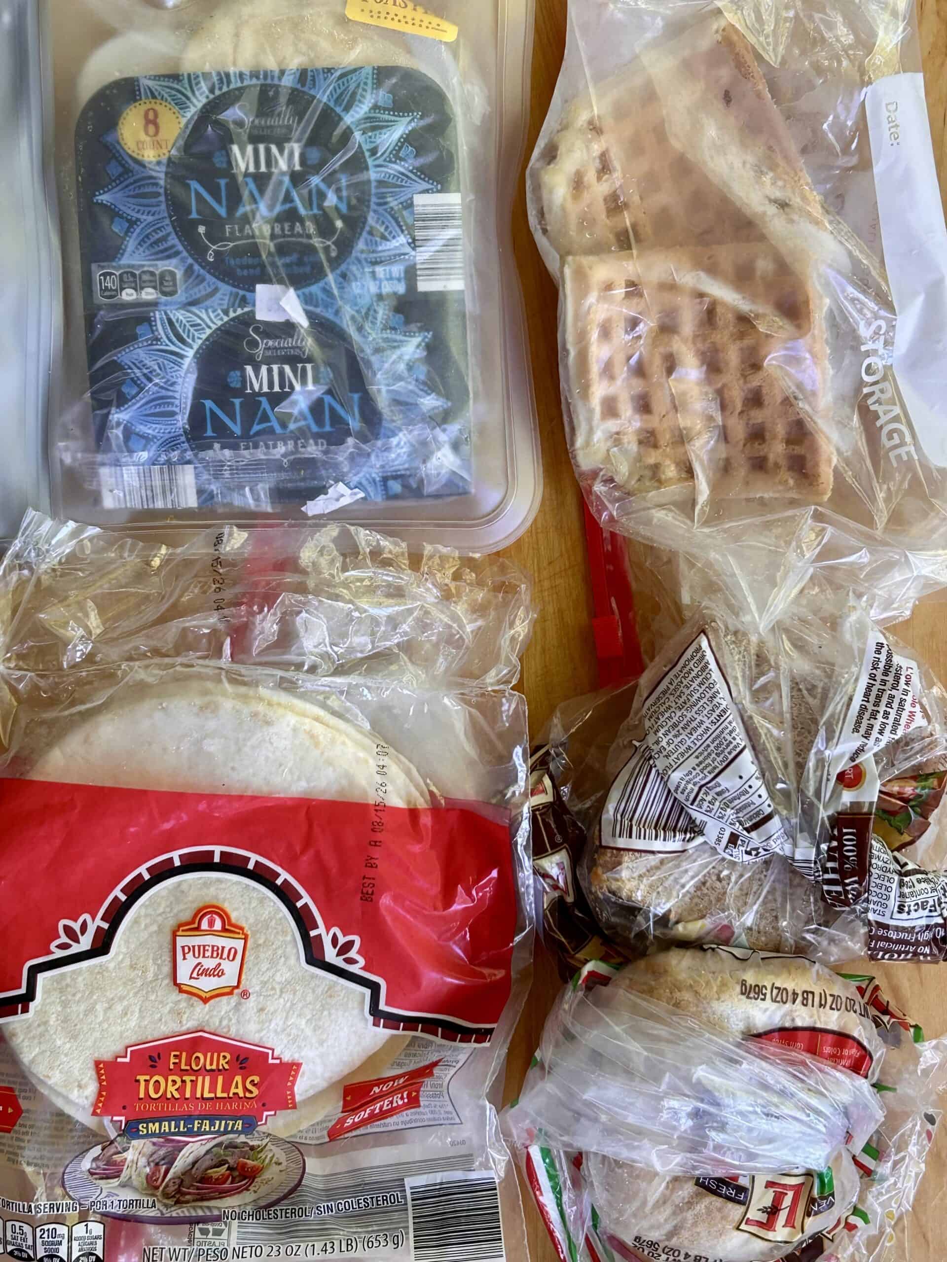 frozen bread.