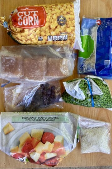 freezer contents.