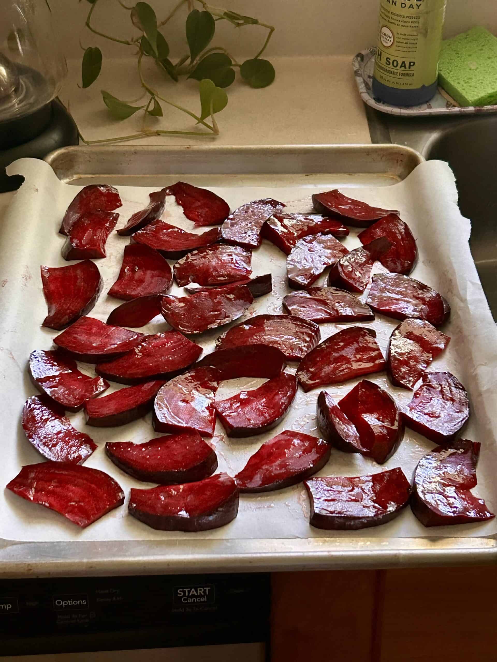 sliced beets.