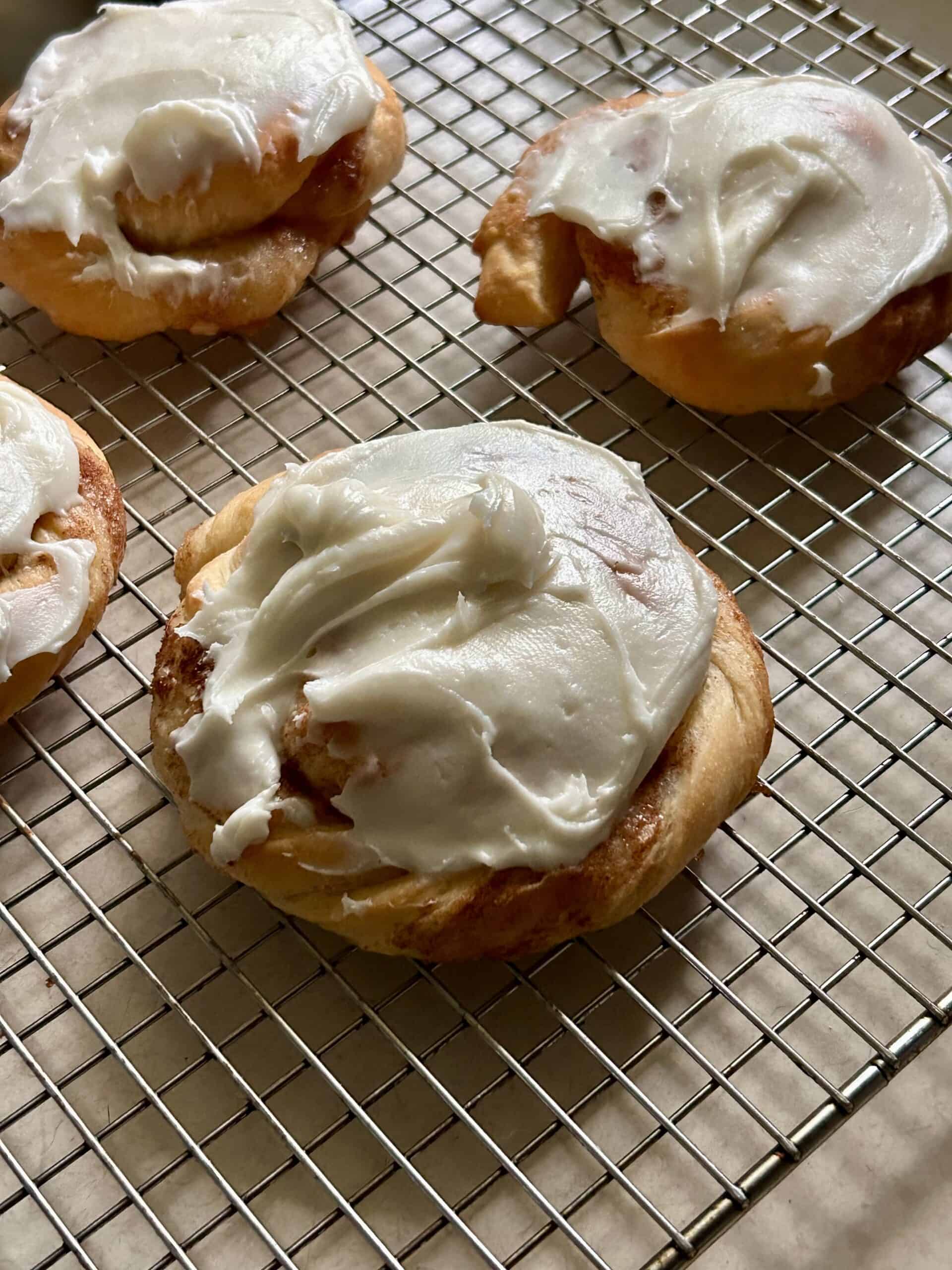 frosted cinnamon roll.