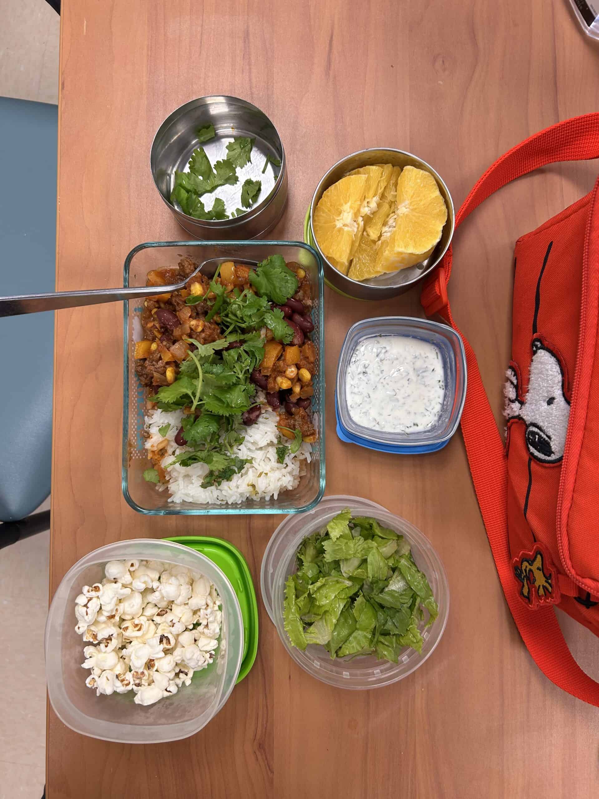 Packed lunch.