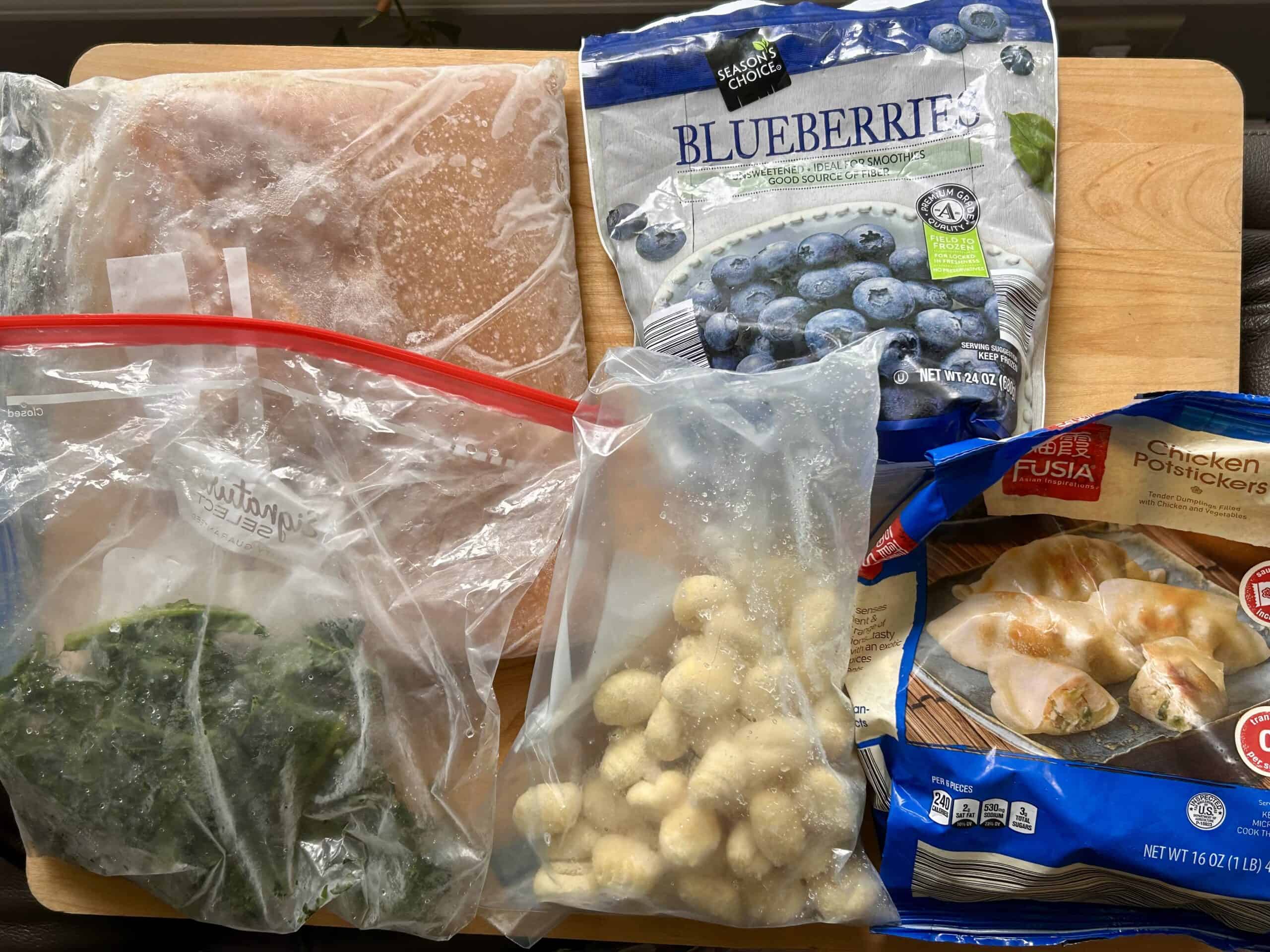 freezer contents.