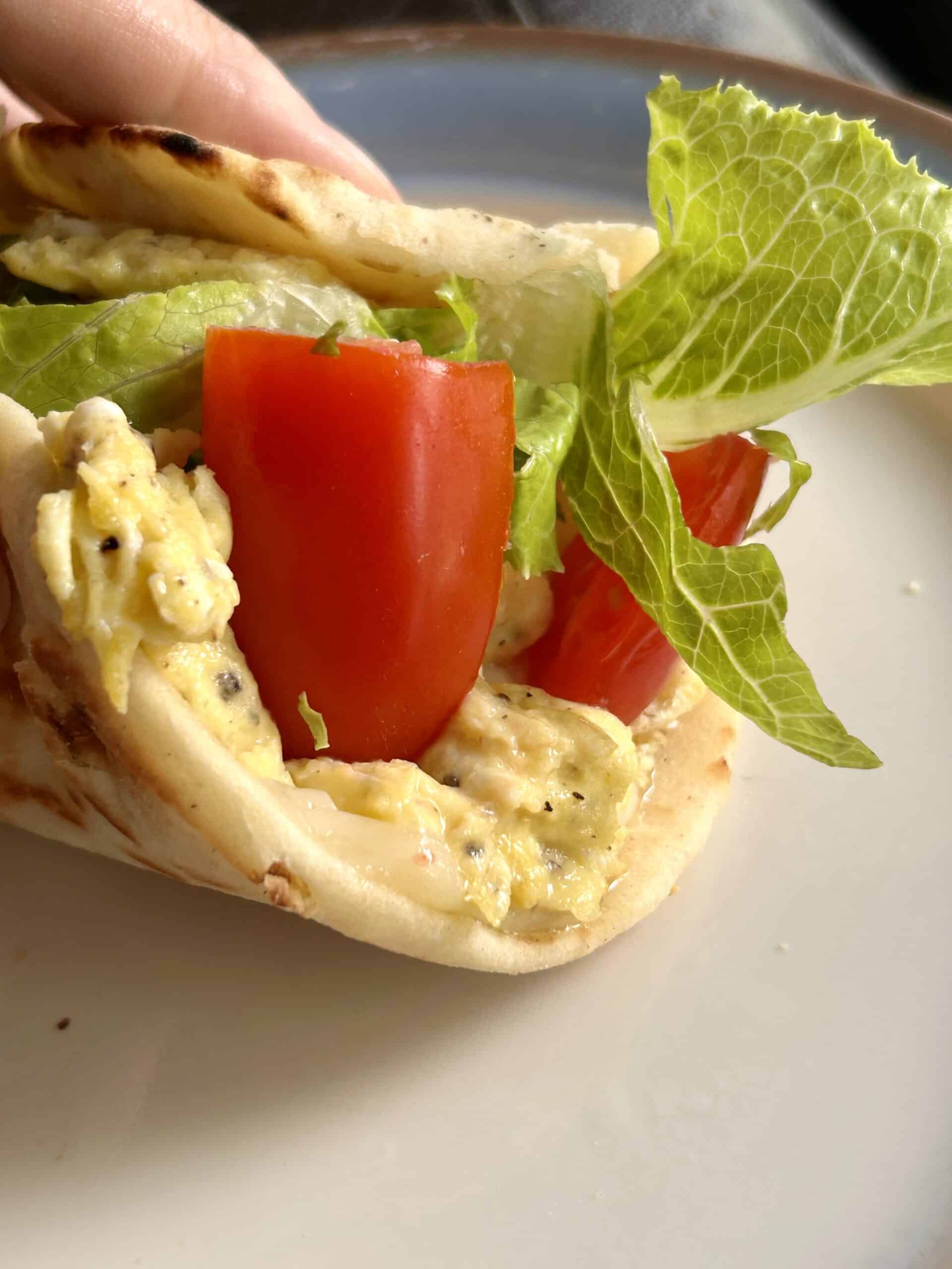scrambled egg wrap.