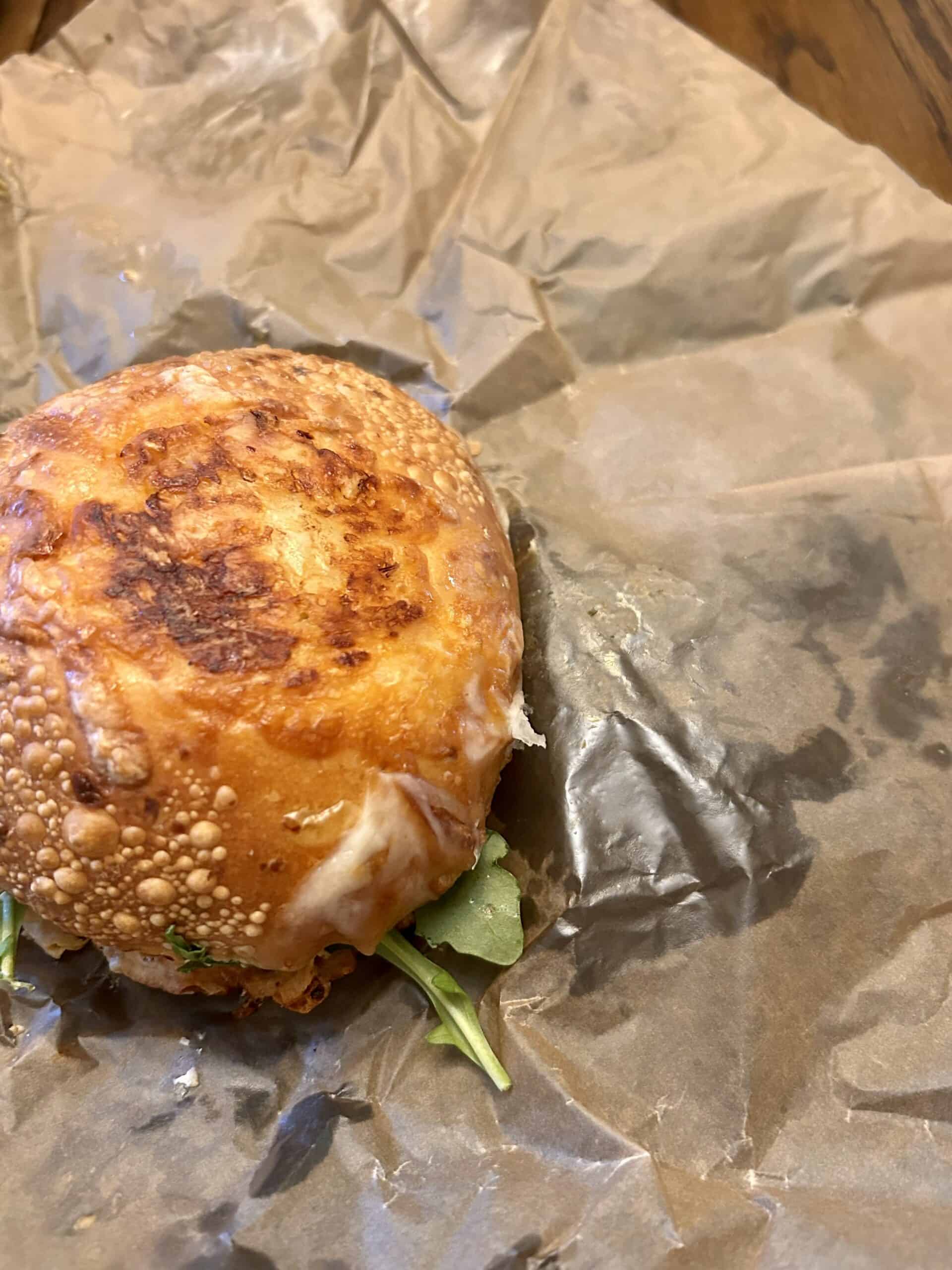 bagel sandwich.