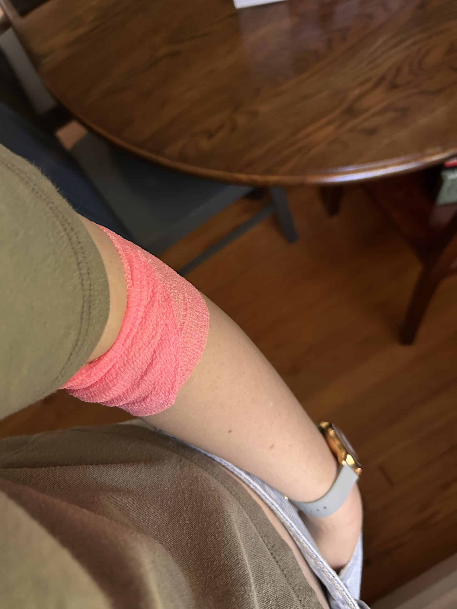 bandage after blood draw.