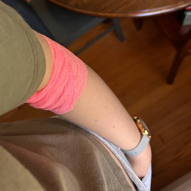 blood draw bandage.