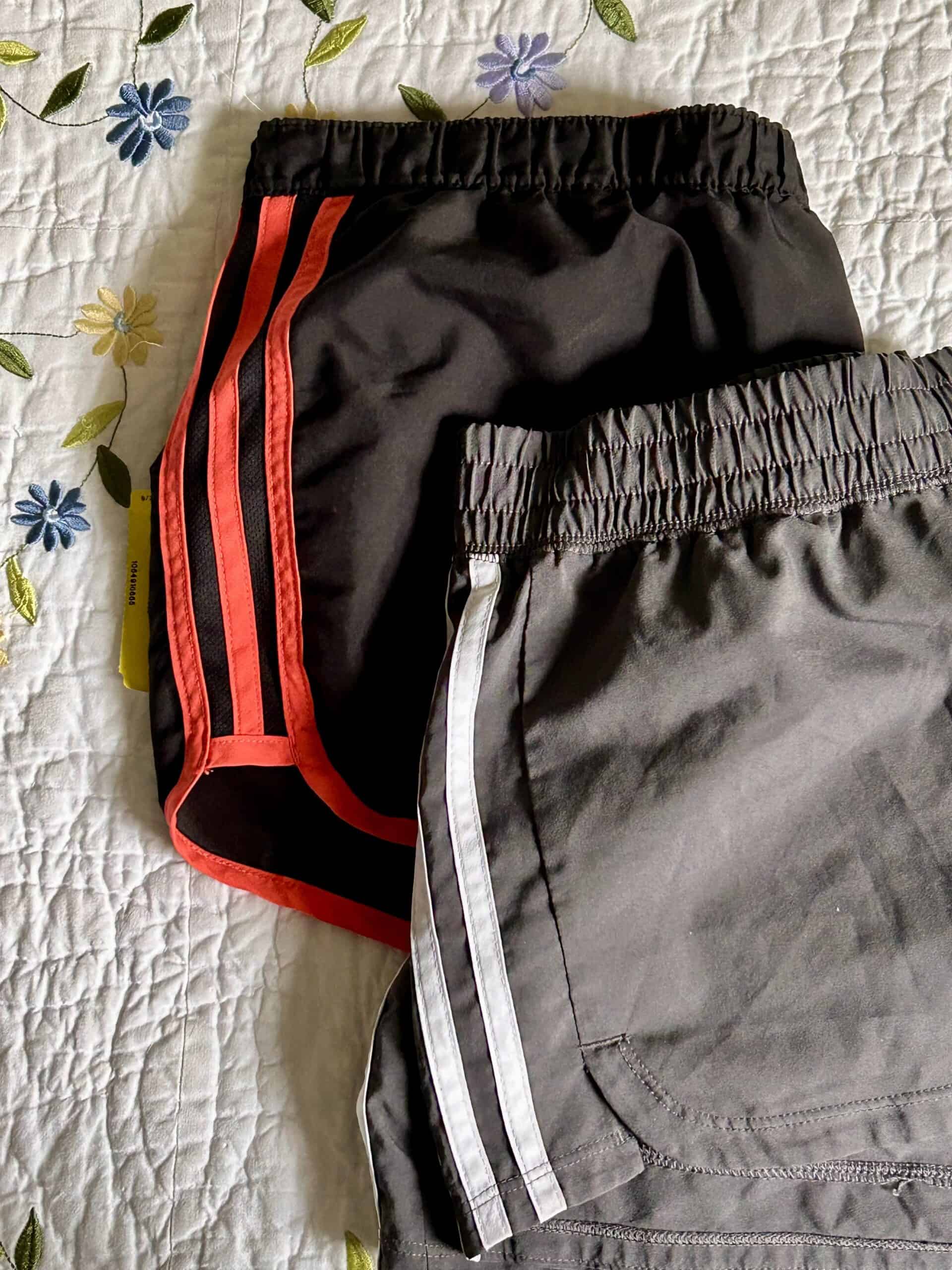 two pairs of shorts.