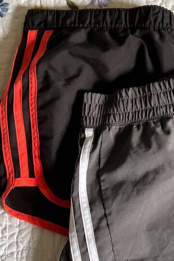 two pairs of shorts.