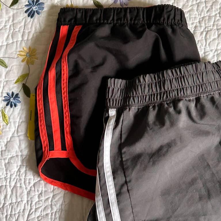 two pairs of shorts.