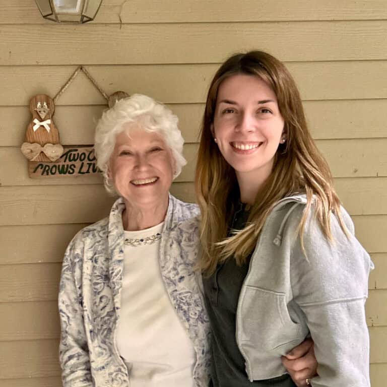 Lisey and Aunt Kathy.
