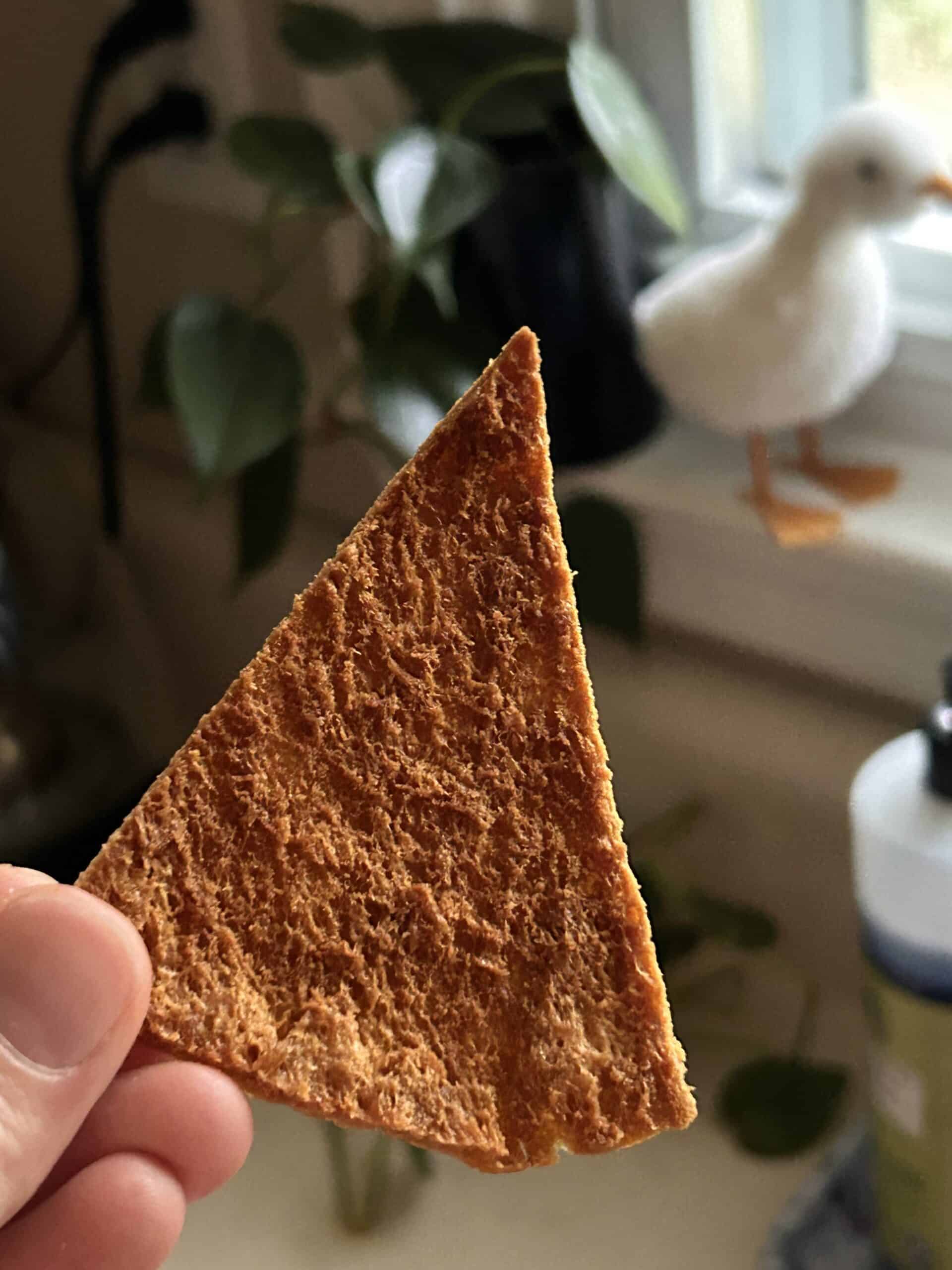 burnt pita chip.