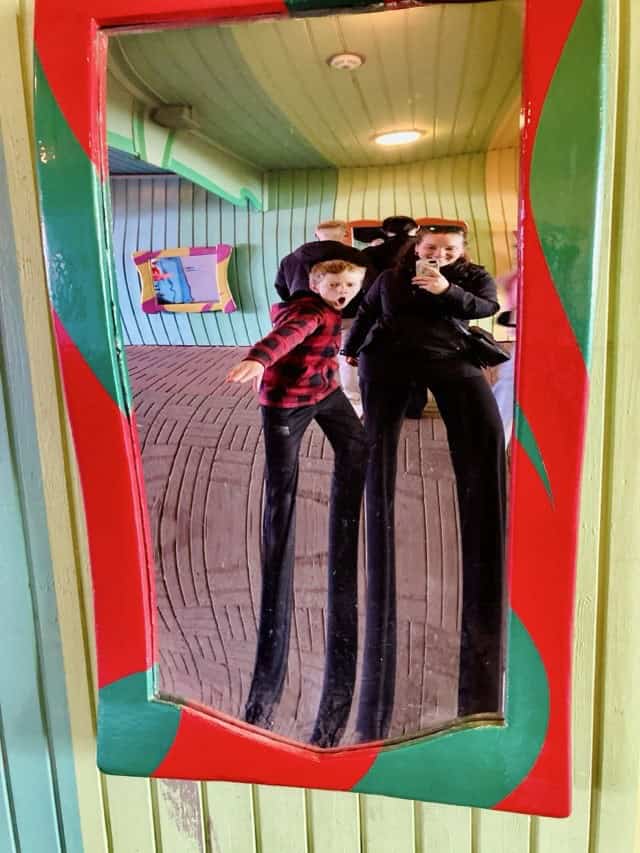 funhouse mirrors.