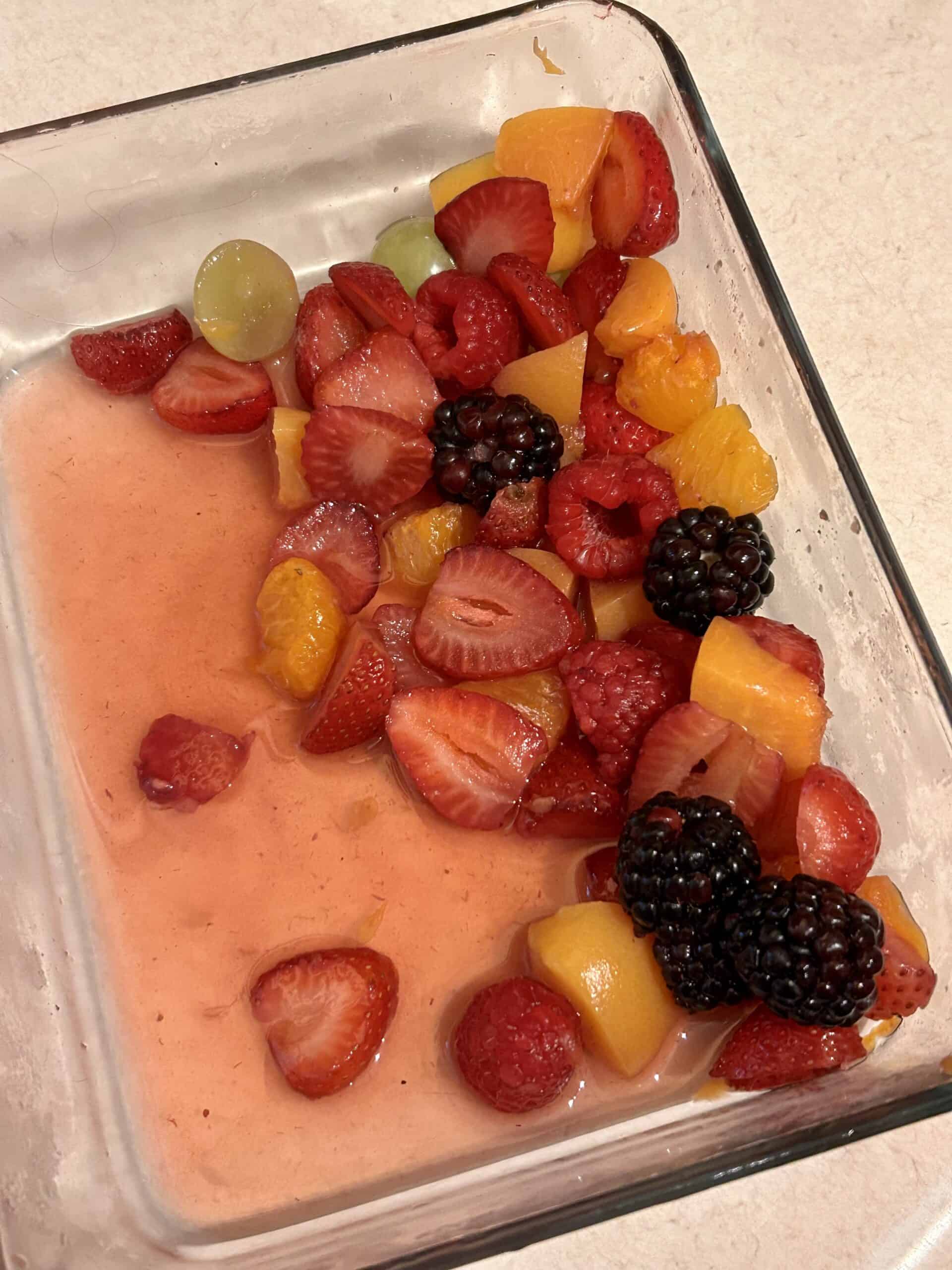 leftover fruit salad.