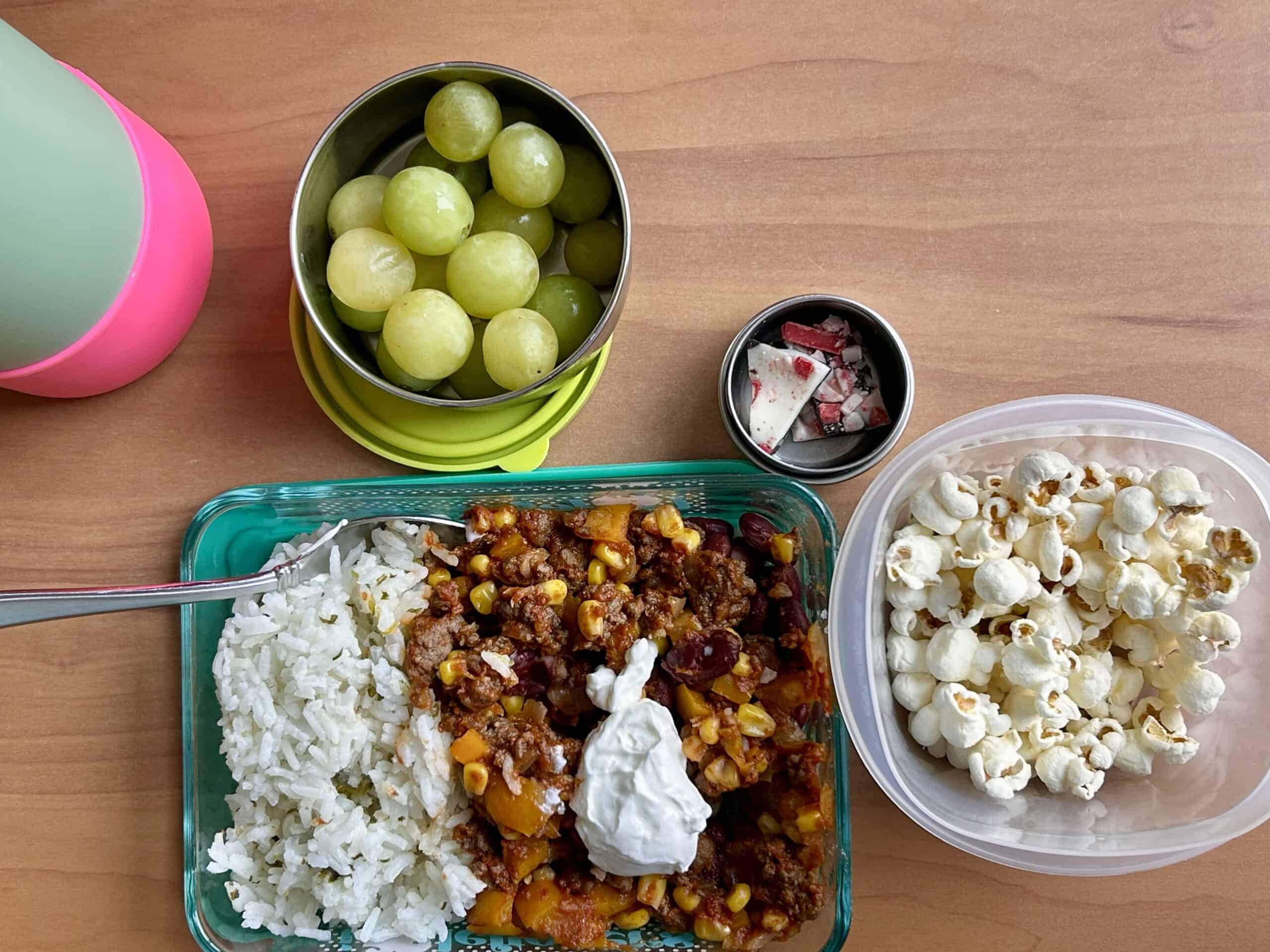 packed chili lunch.