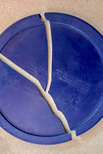 broken pyrex lid.