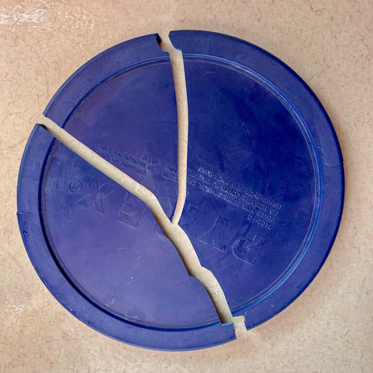 broken pyrex lid.