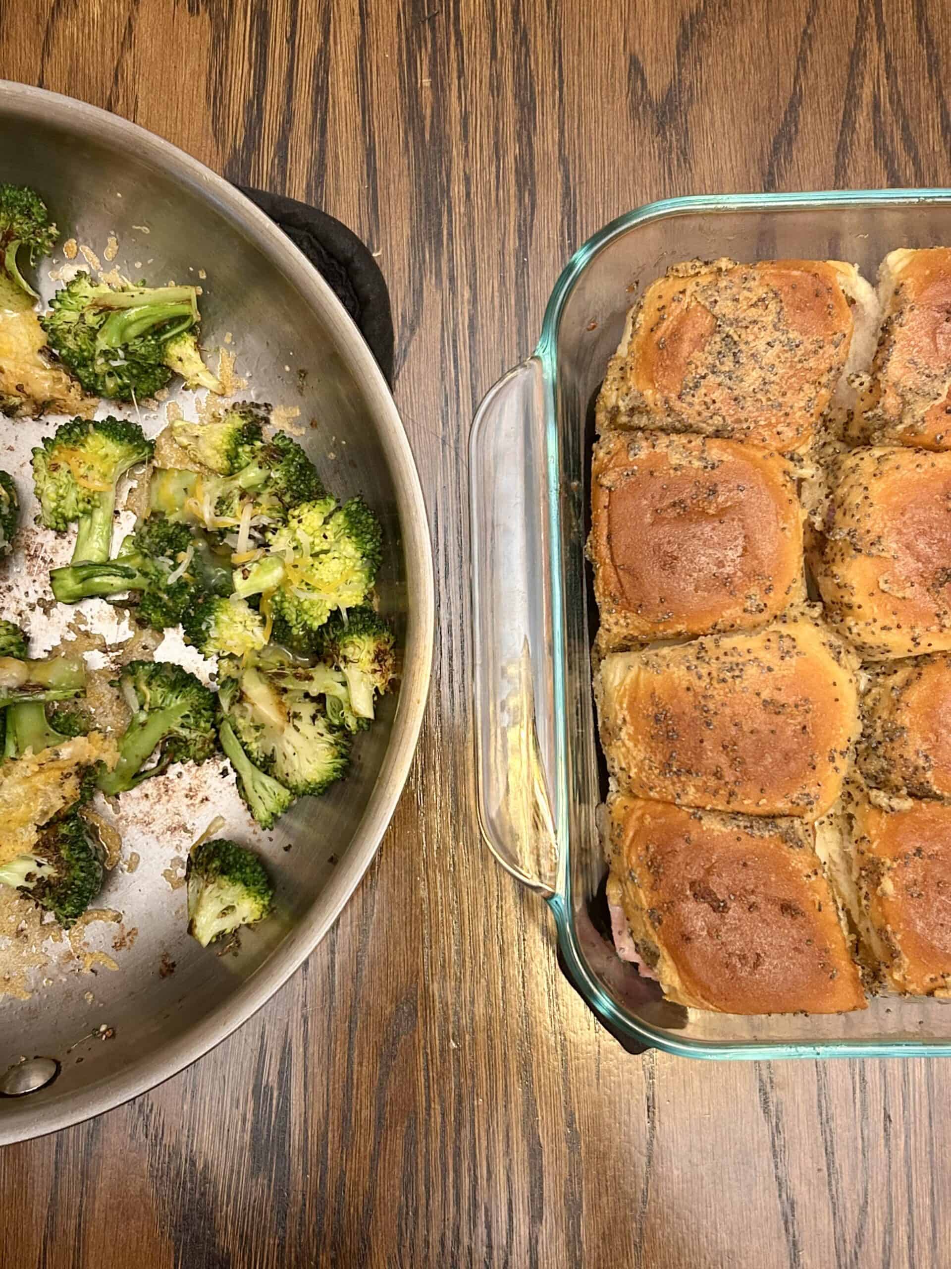 sandwiches and broccoli.
