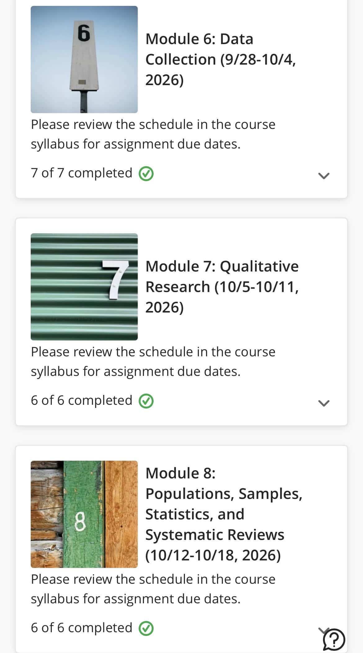 Blackboard LMS screenshot.