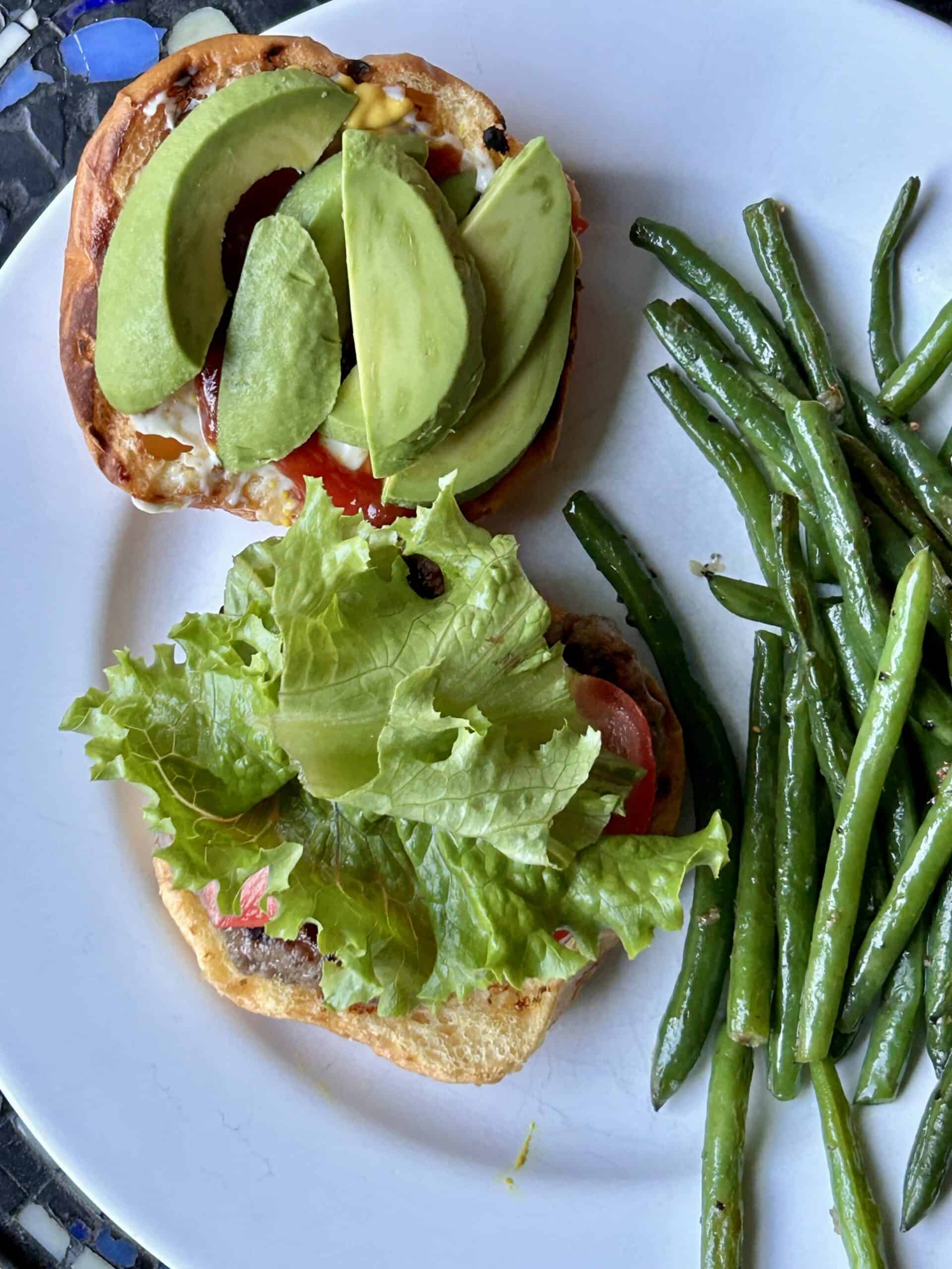 hamburger plate.