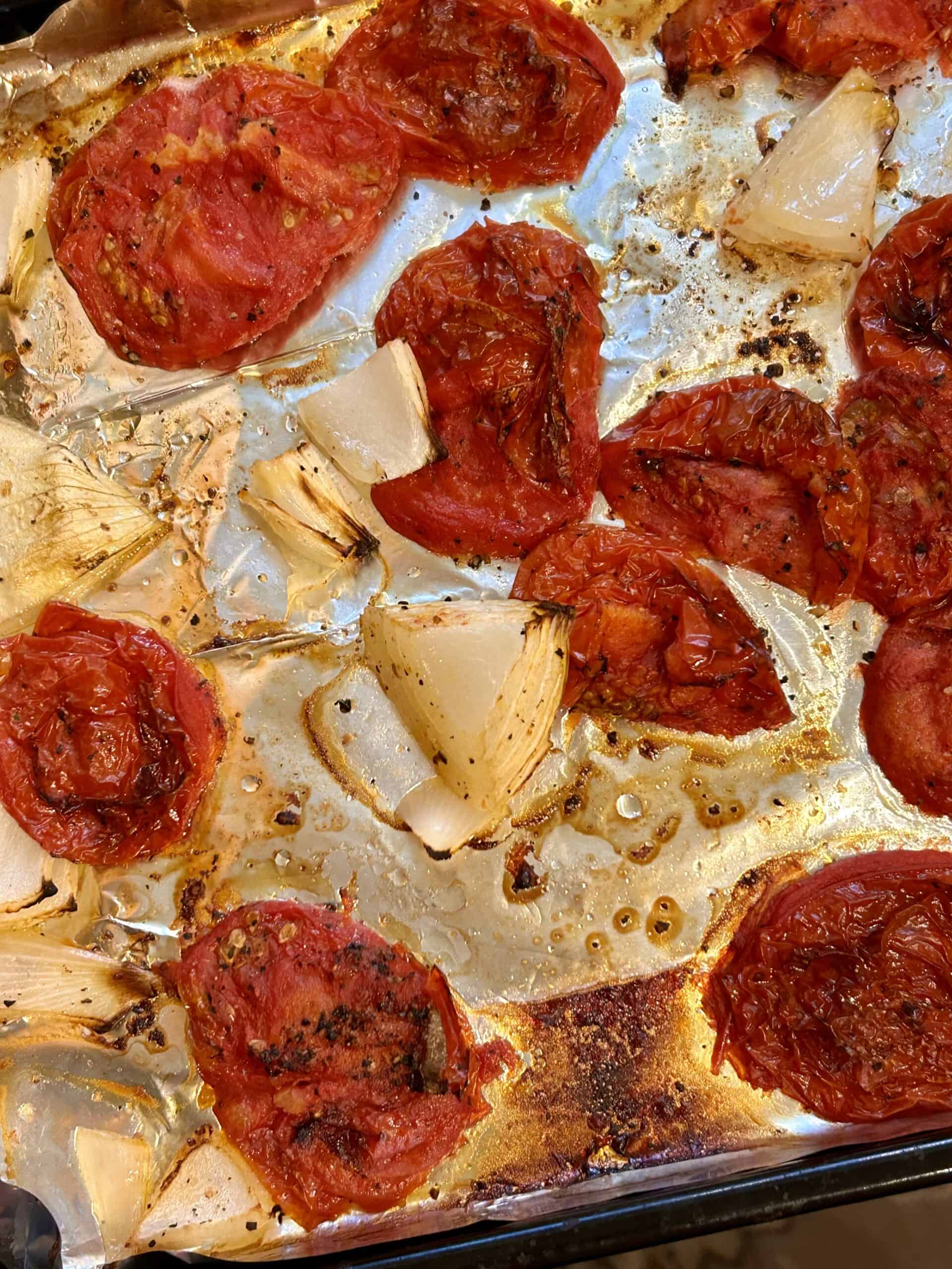 roasted tomatoes.
